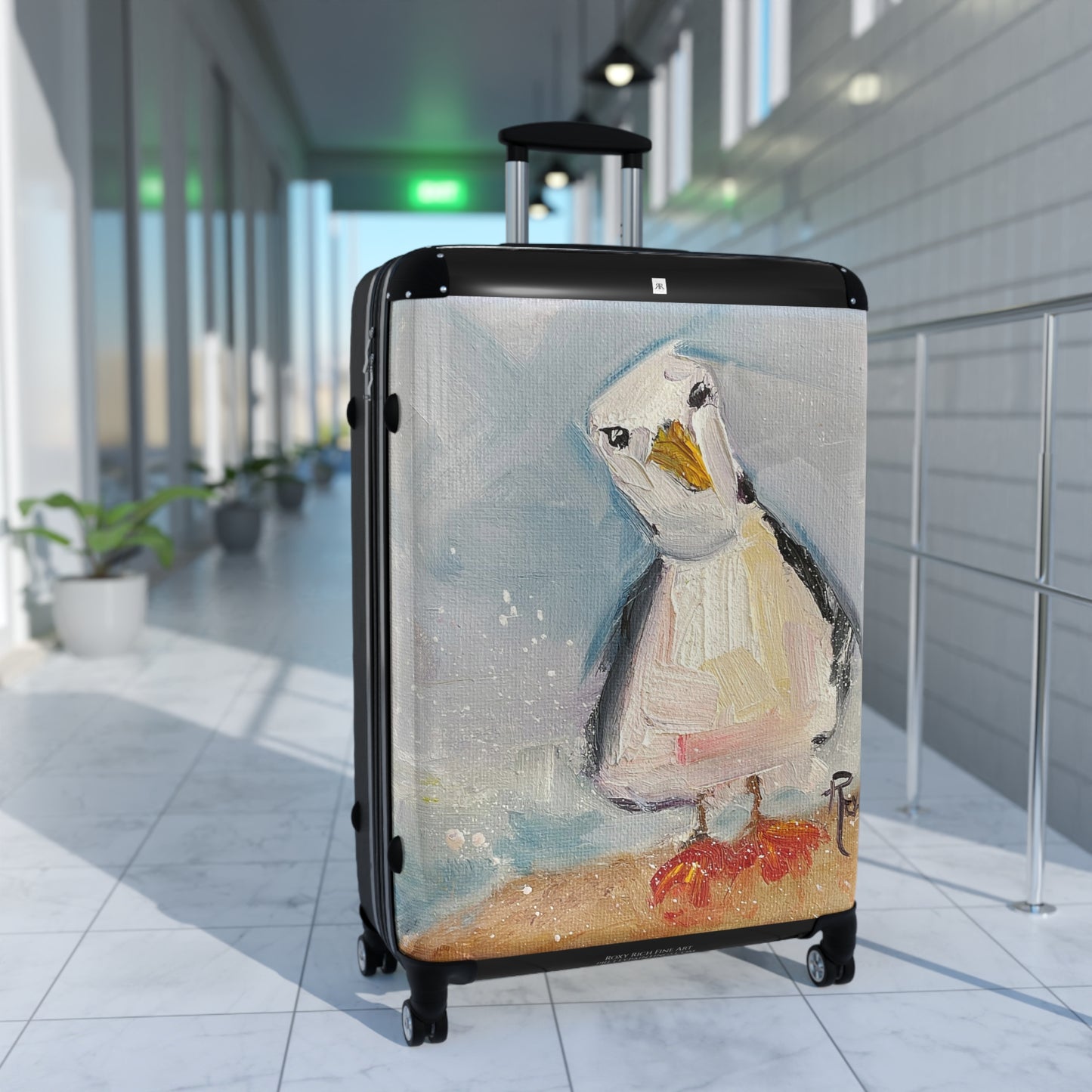 Inquisitive Seagull Beach Bird Carry on Suitcase (Choose from 3 sizes)