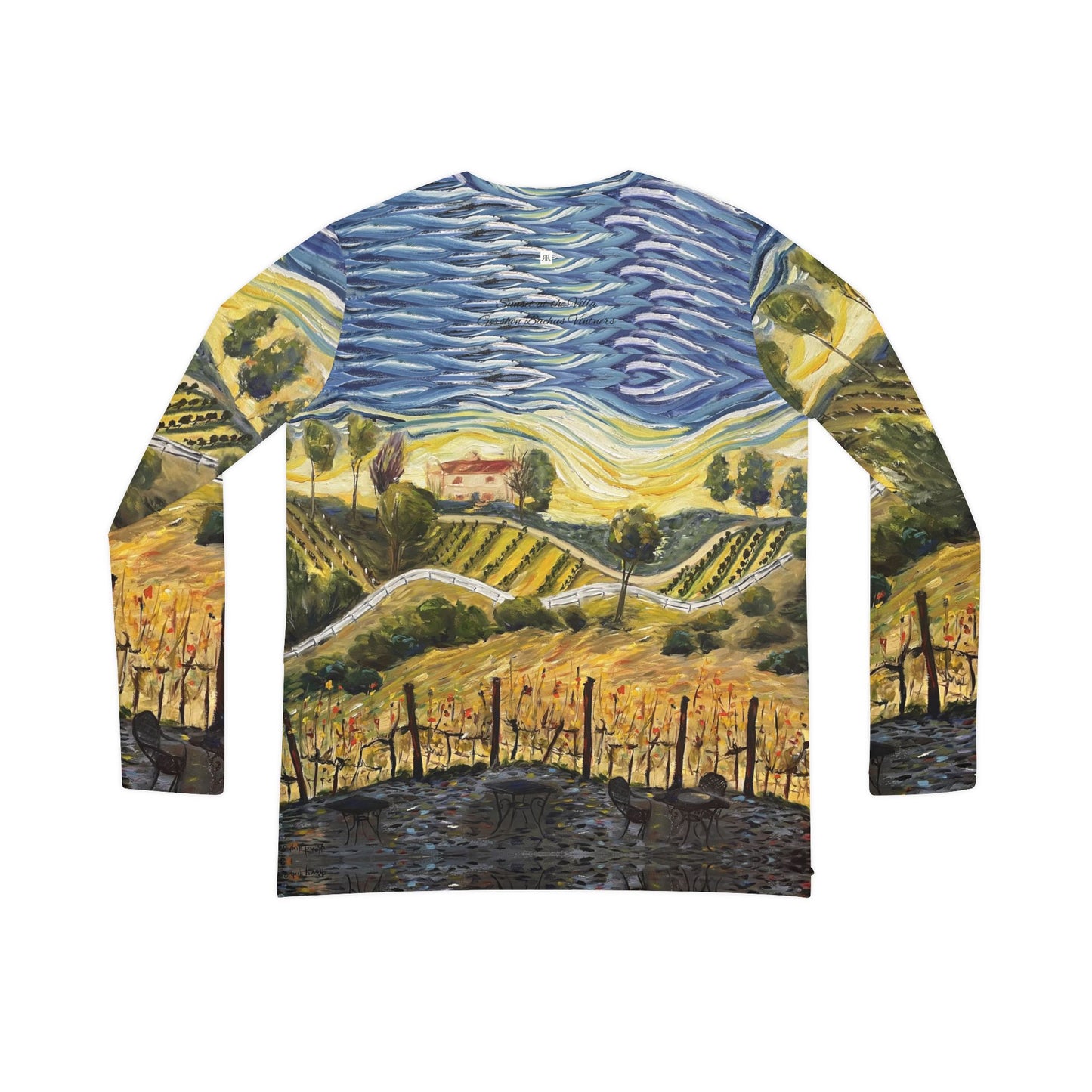 Long Sleeve Shirt-Sunset at the Villa GBV - V-neck Women's