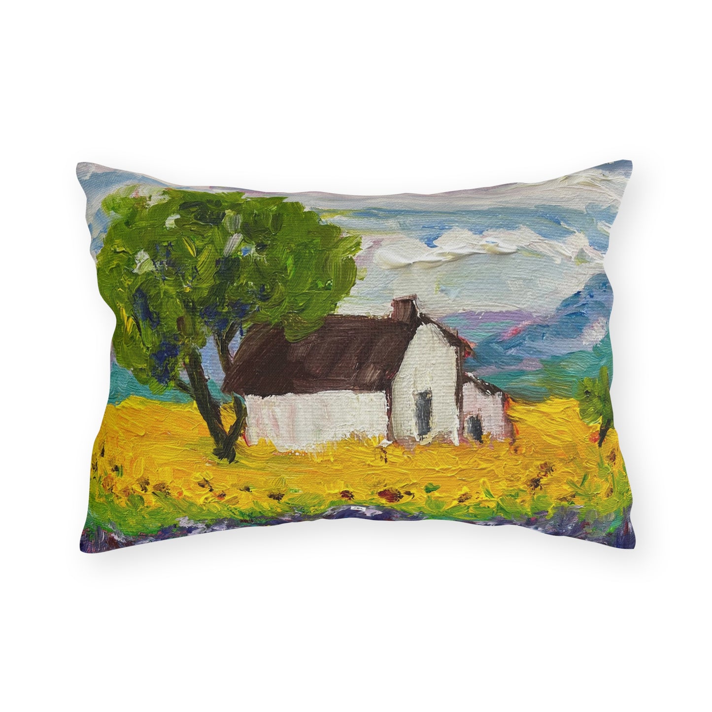 Sunflowers and Lavender Provence Outdoor Pillows