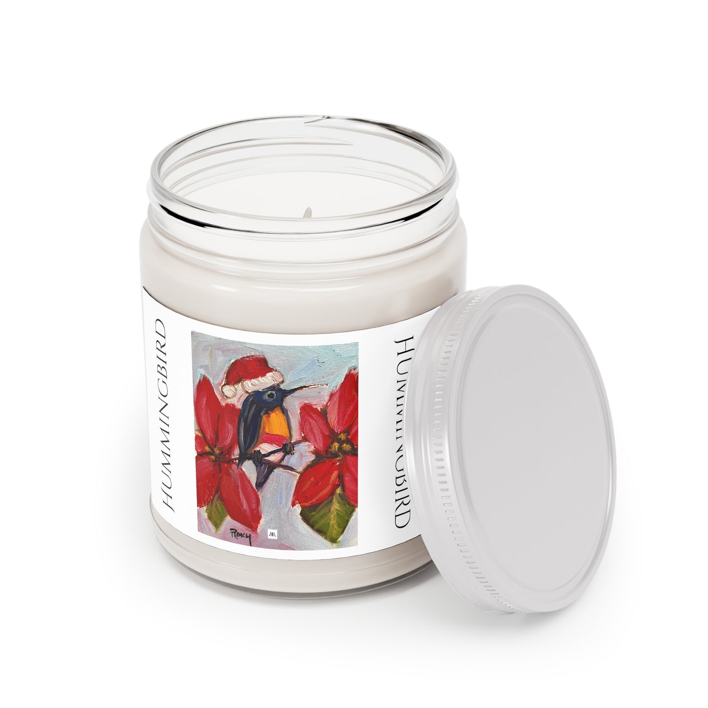 Holiday Hummingbird in Santa Hat Scented Candle 9oz