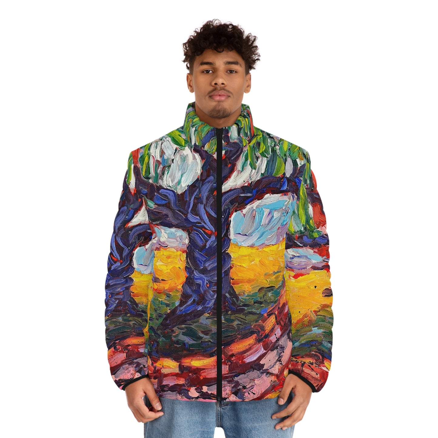 Men's Puffer Jacket - Roxy Rich Art-Anchor Tree at Lorenzi