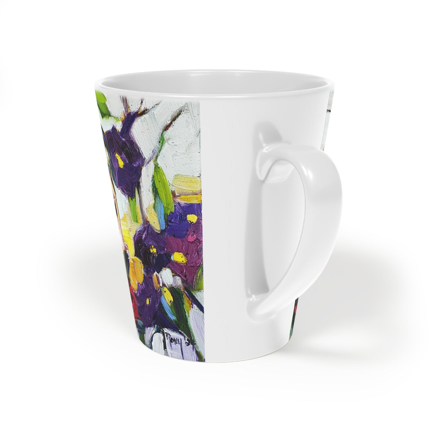 Hummingbird at the Window Latte Mug, 12oz