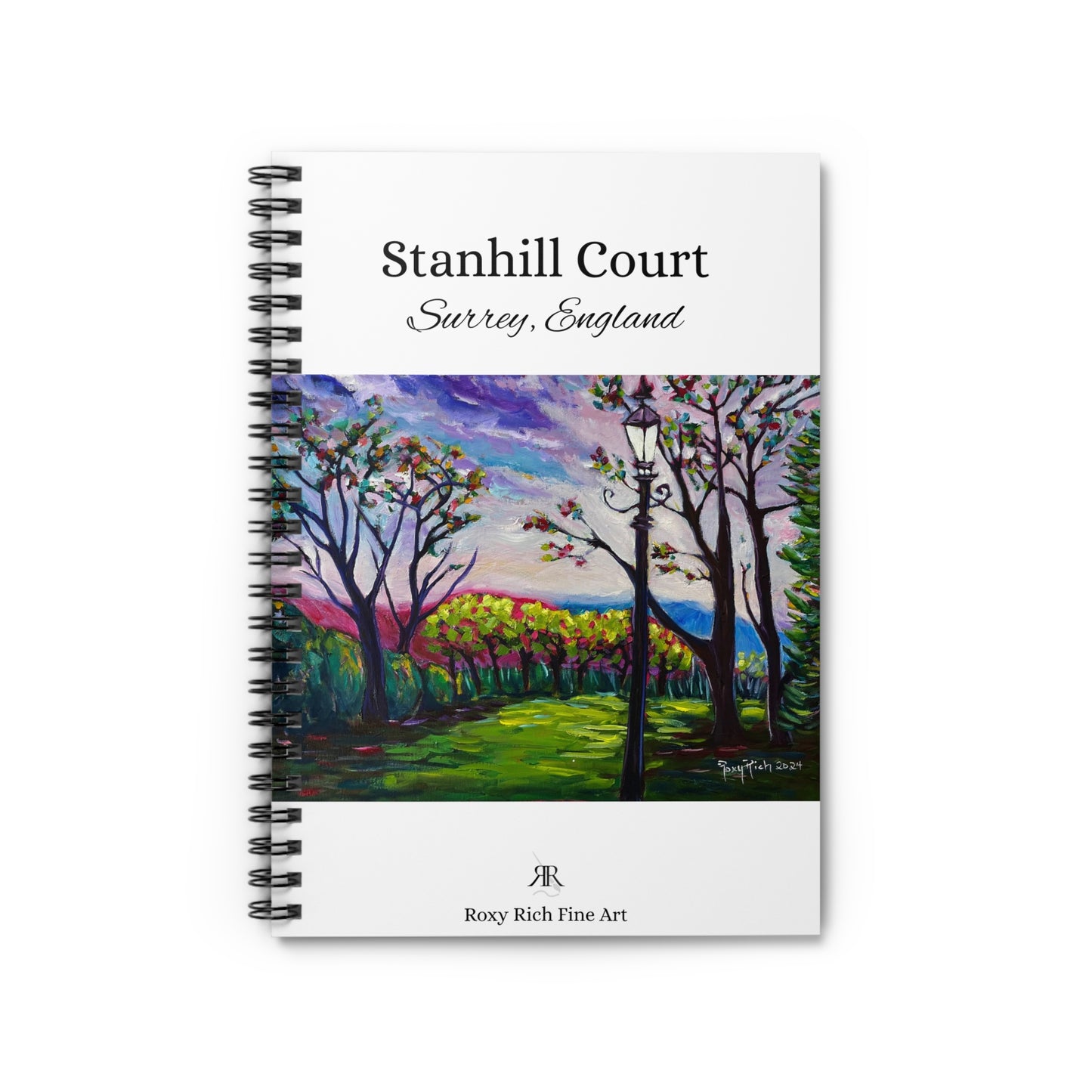 Sundown in Surrey at Stanhill Court Spiral Notebook