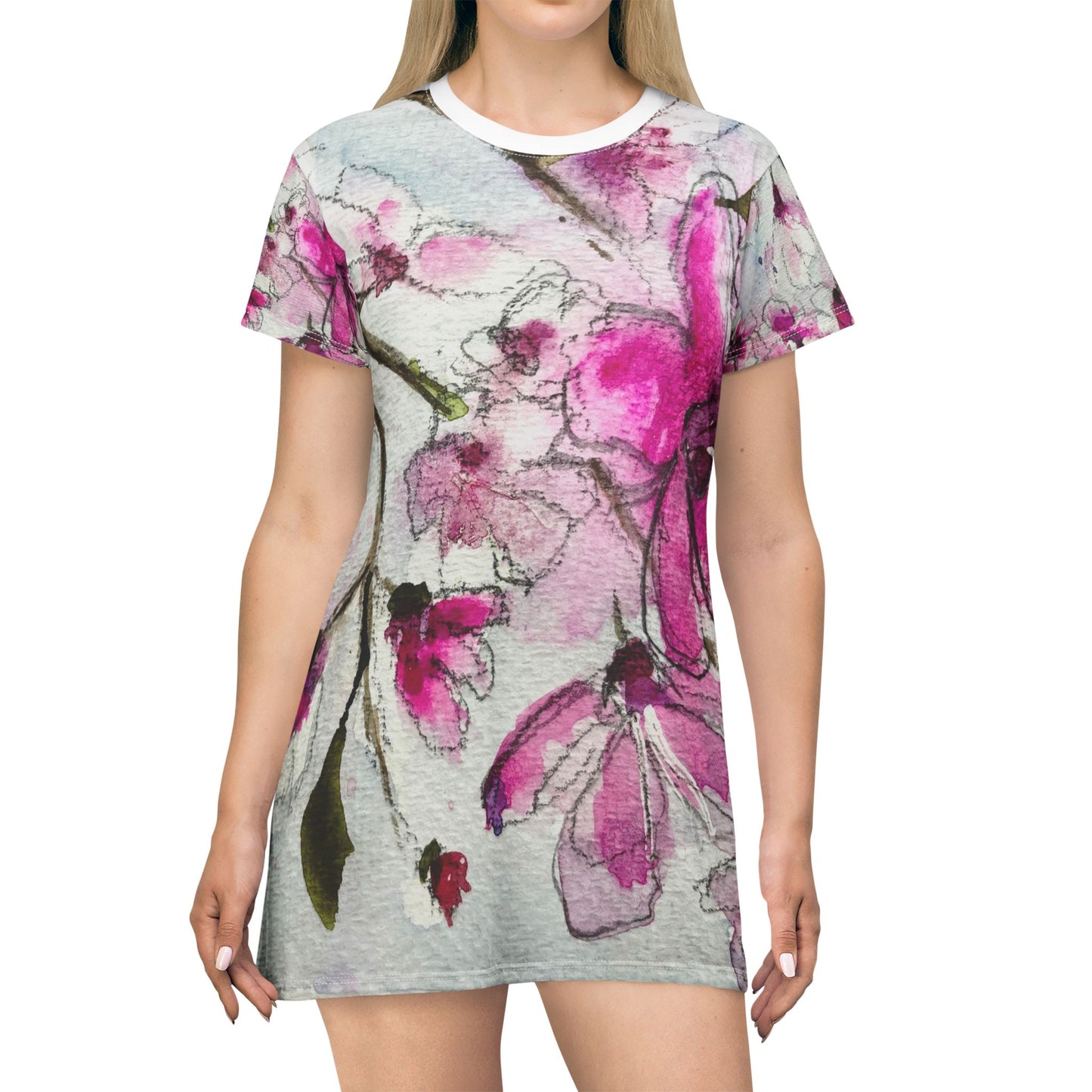 T-Shirt Dress -Cherry Blossoms