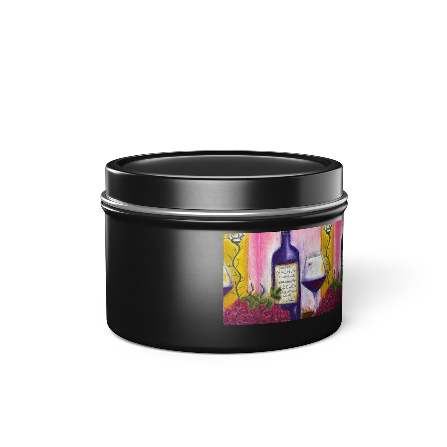 Aeolus GBV Wine & Clique Glass Tin Candle