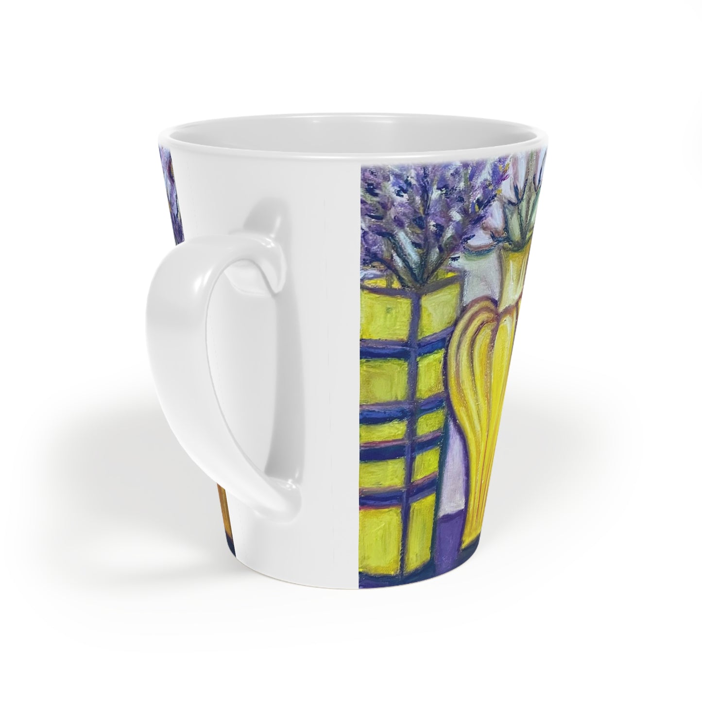 Yellow Vases Latte Mug, 12oz