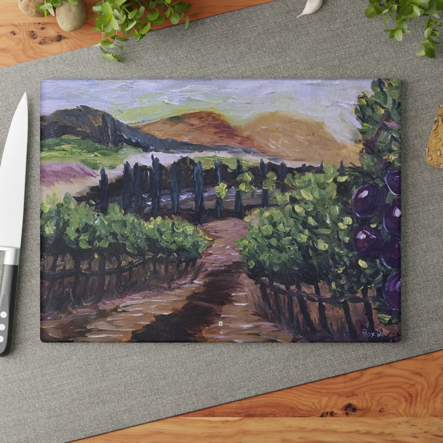 Afternoon Vines Glass Cutting Board