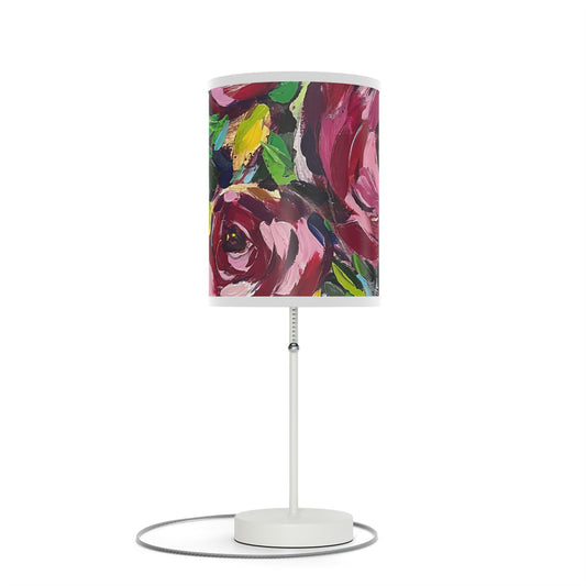 Lampe Shabby Pink Roses sur pied, prise US|CA