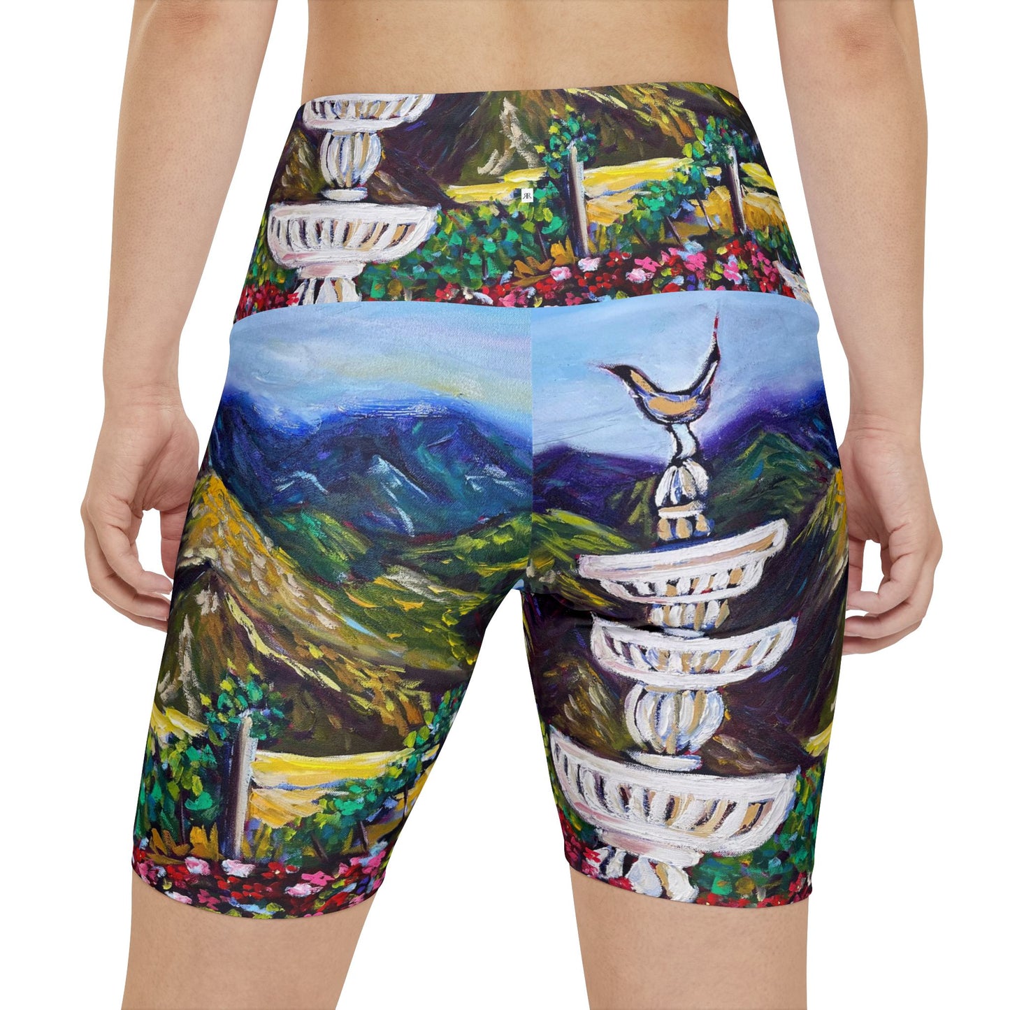 Women's Workout Shorts - Fountain Vista -GBV