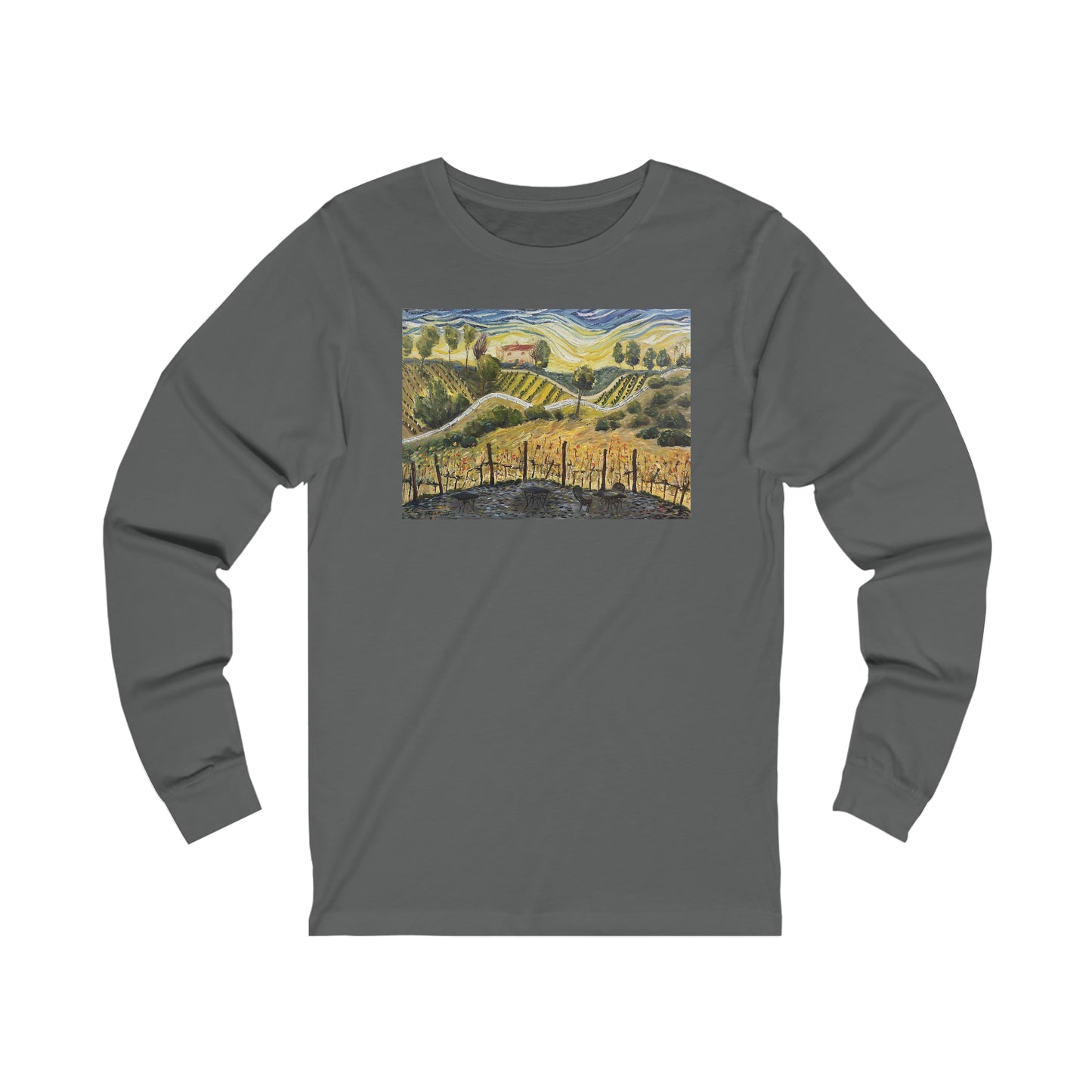 Sunset at the Villa GBV Glass Unisex Jersey Long Sleeve Tee