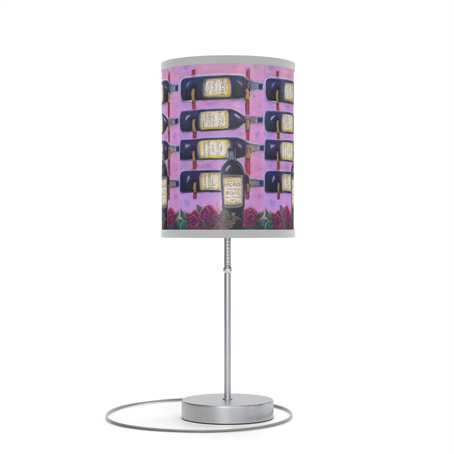GBV Wine Rack and Roses Lamp on a Stand, US|CA plug