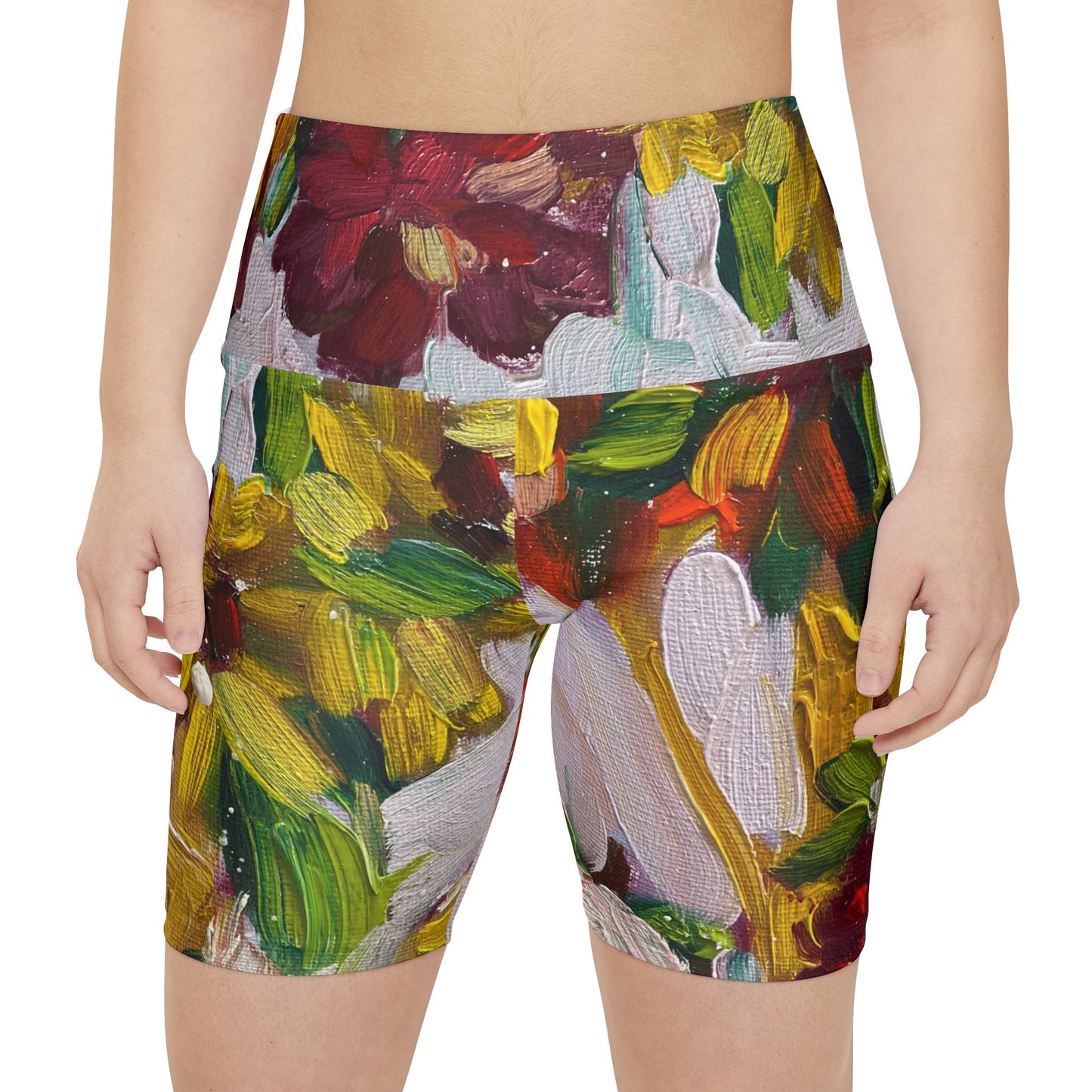 Women's Workout Shorts - Petals on my Patio