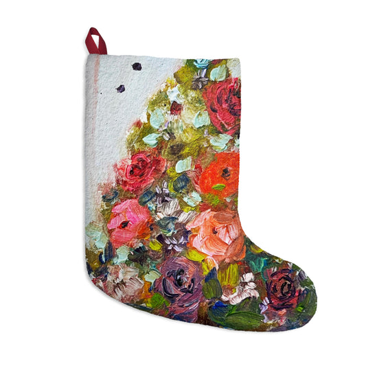 Roses Christmas Tree Christmas Stocking