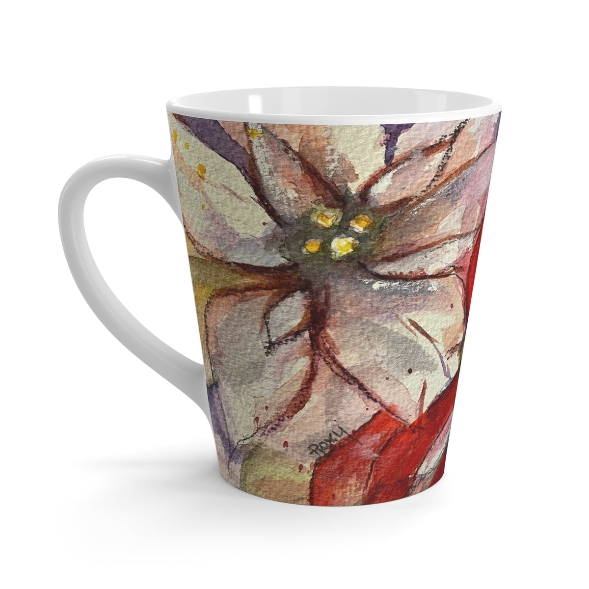 Mug - Poinsettias-Made in and Ships from America