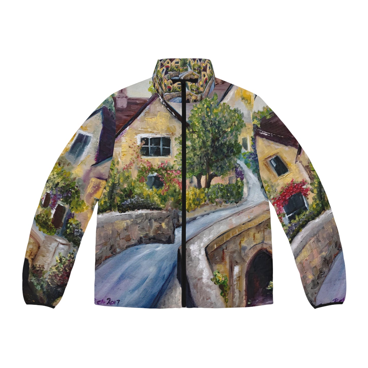 Men's Puffer Jacket - Roxy Rich Art, Castle Combe-Cotswolds