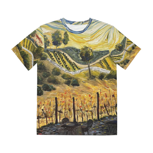 Men's Poly Tee - Sunset at the Villa- Gershon Bachus Vintners