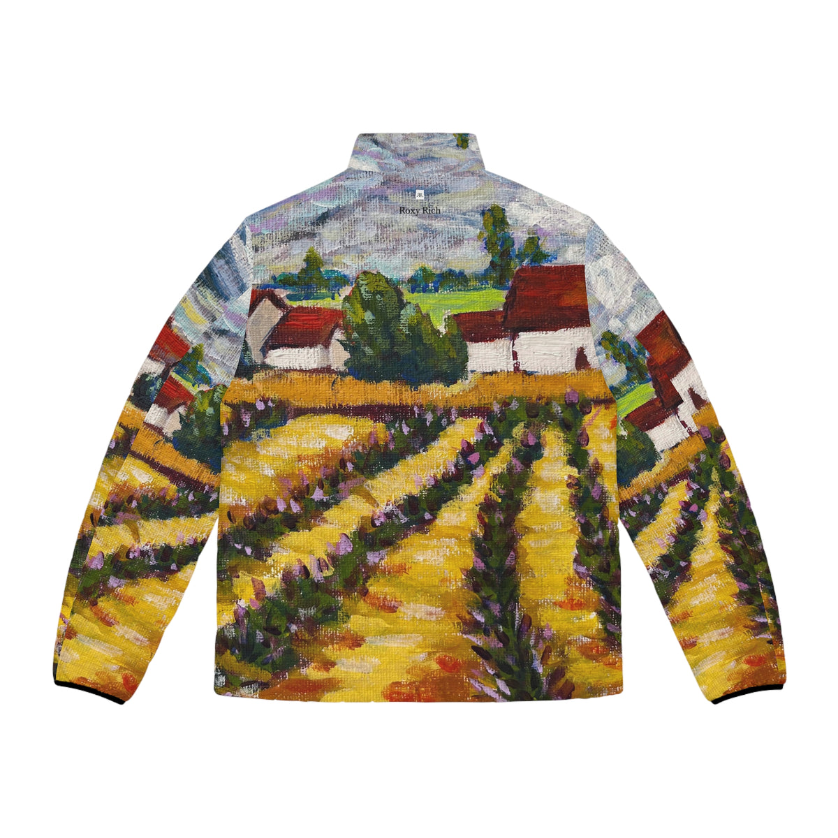 Men's Puffer Jacket - Roxy Rich Art-English Lavender Farm