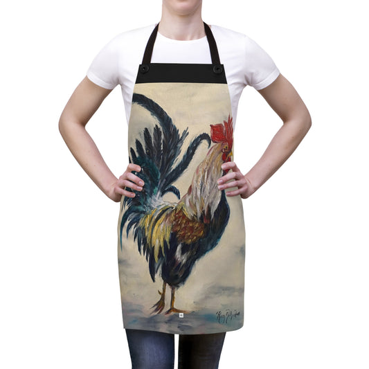 Colorful "Boss" Rooster Apron