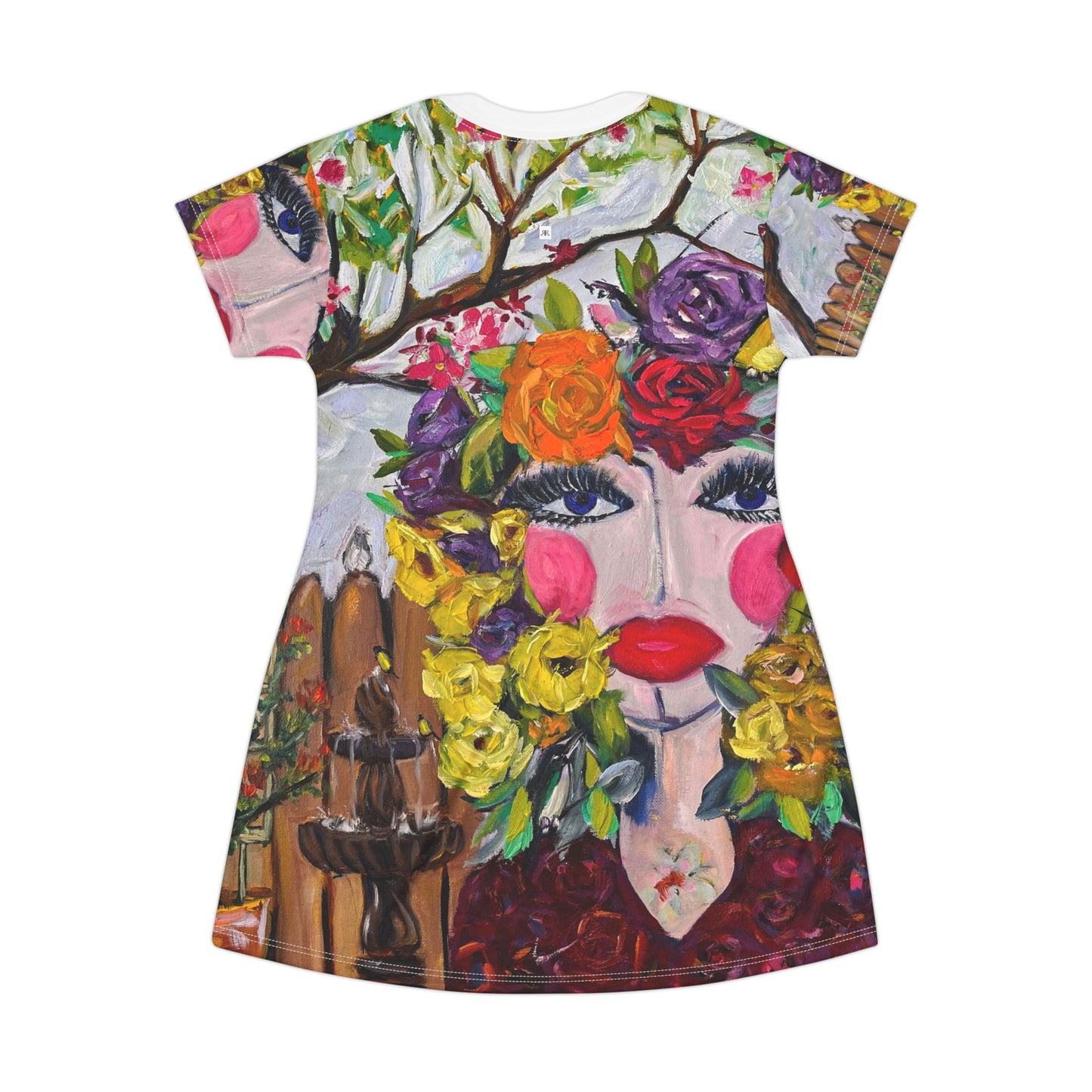 T-Shirt Dress (AOP)-Garden Goddess