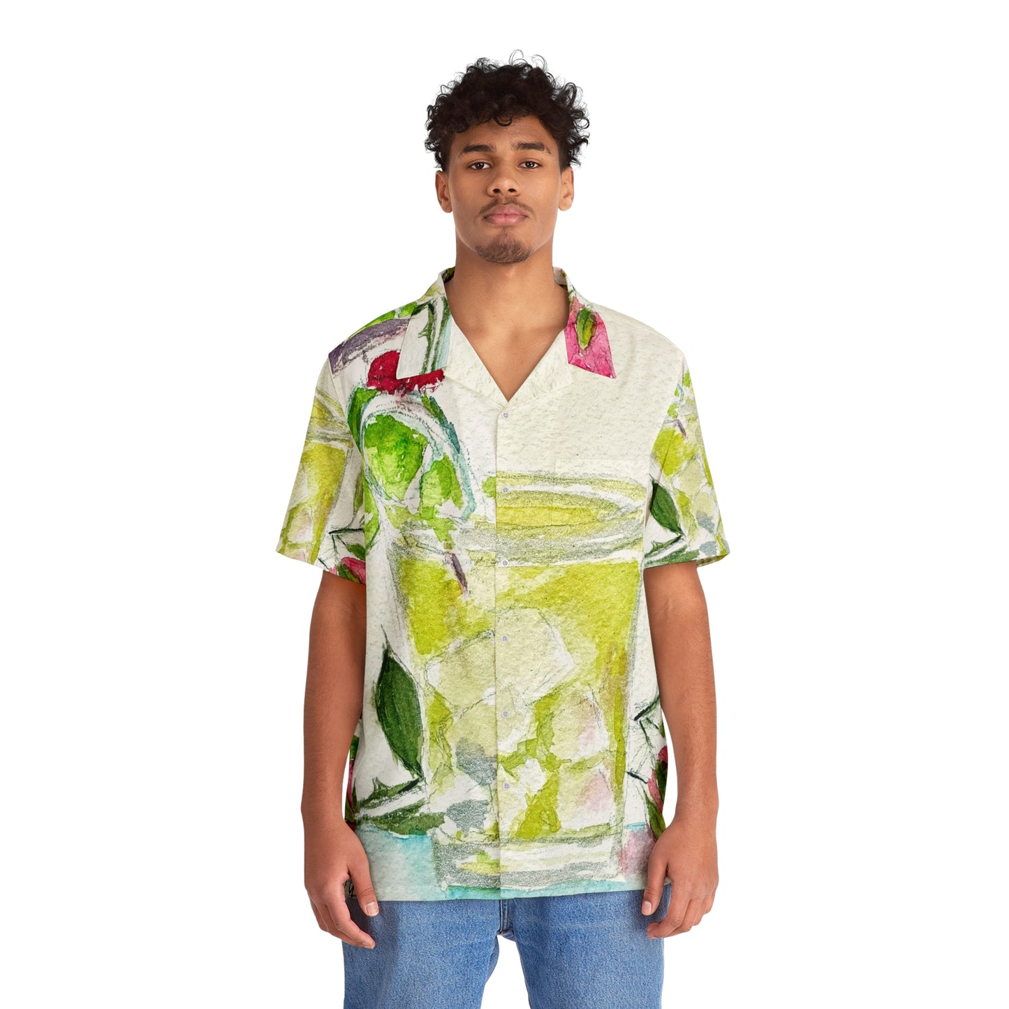 Men's Hawaiian Shirt- Margarita and Roses