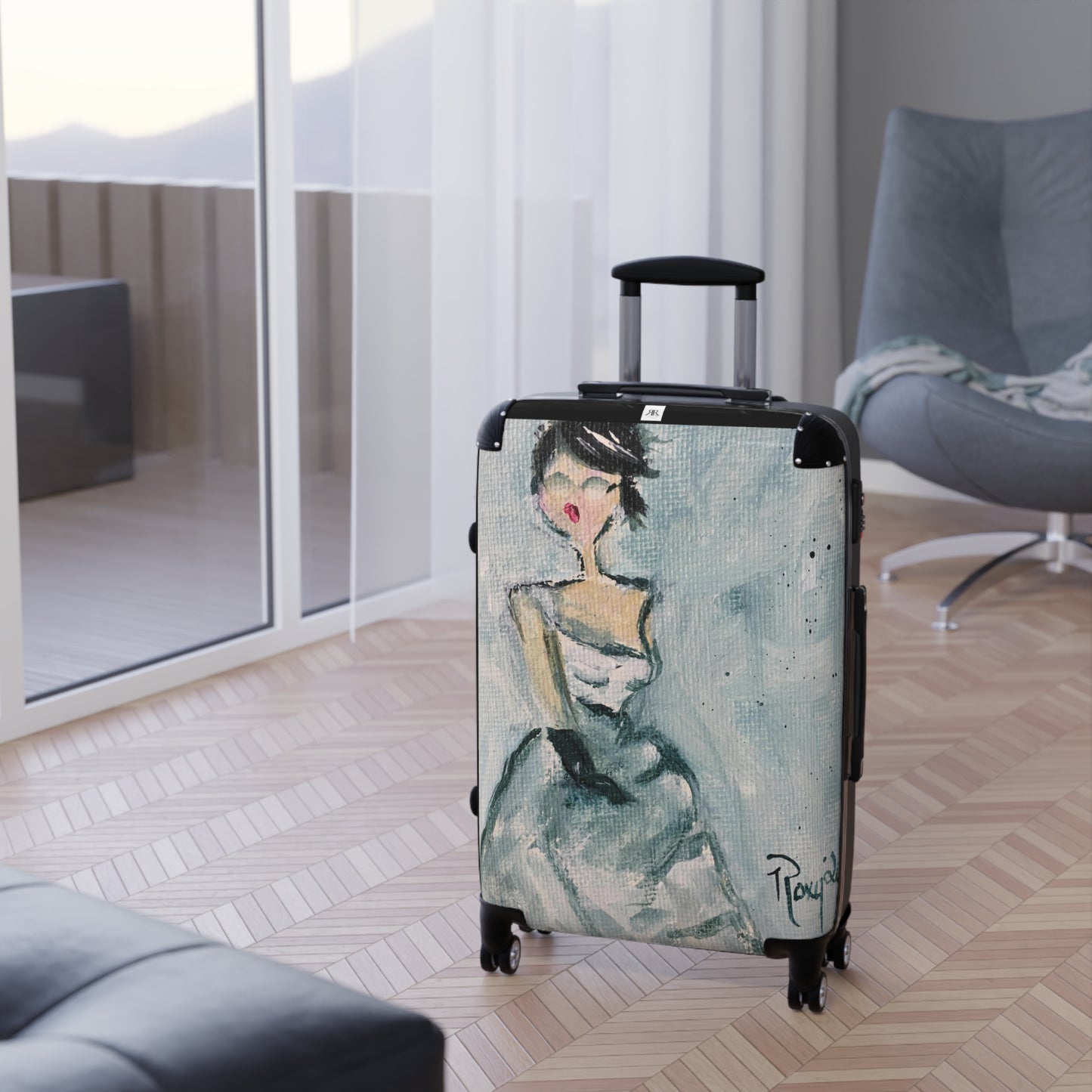 "Chic" Elegant Lady Suitcase-Carry on, Medium & Large