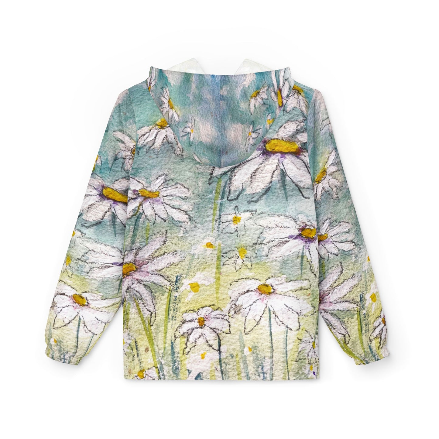 Lightweight Windbreaker Jacket — Daisies