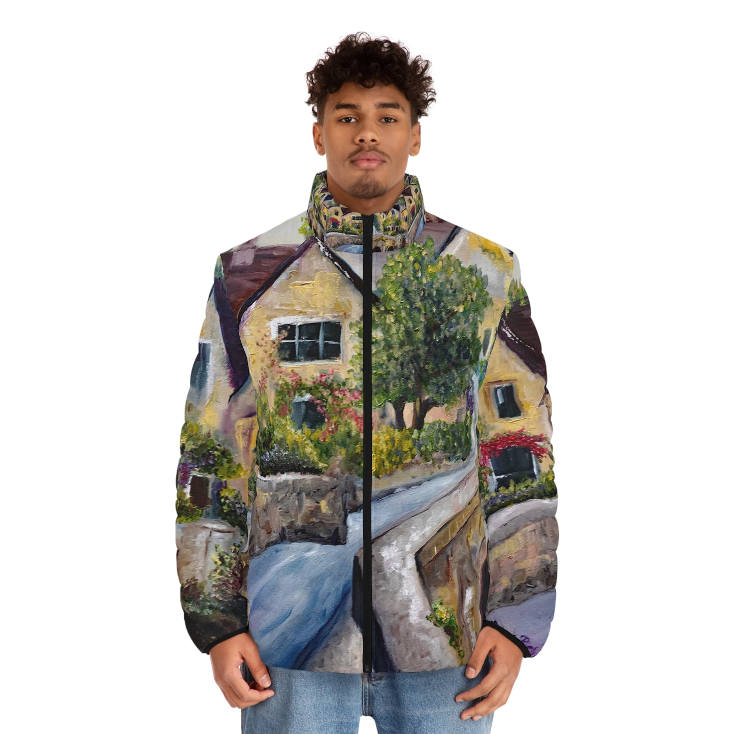 Men's Puffer Jacket - Roxy Rich Art, Castle Combe-Cotswolds