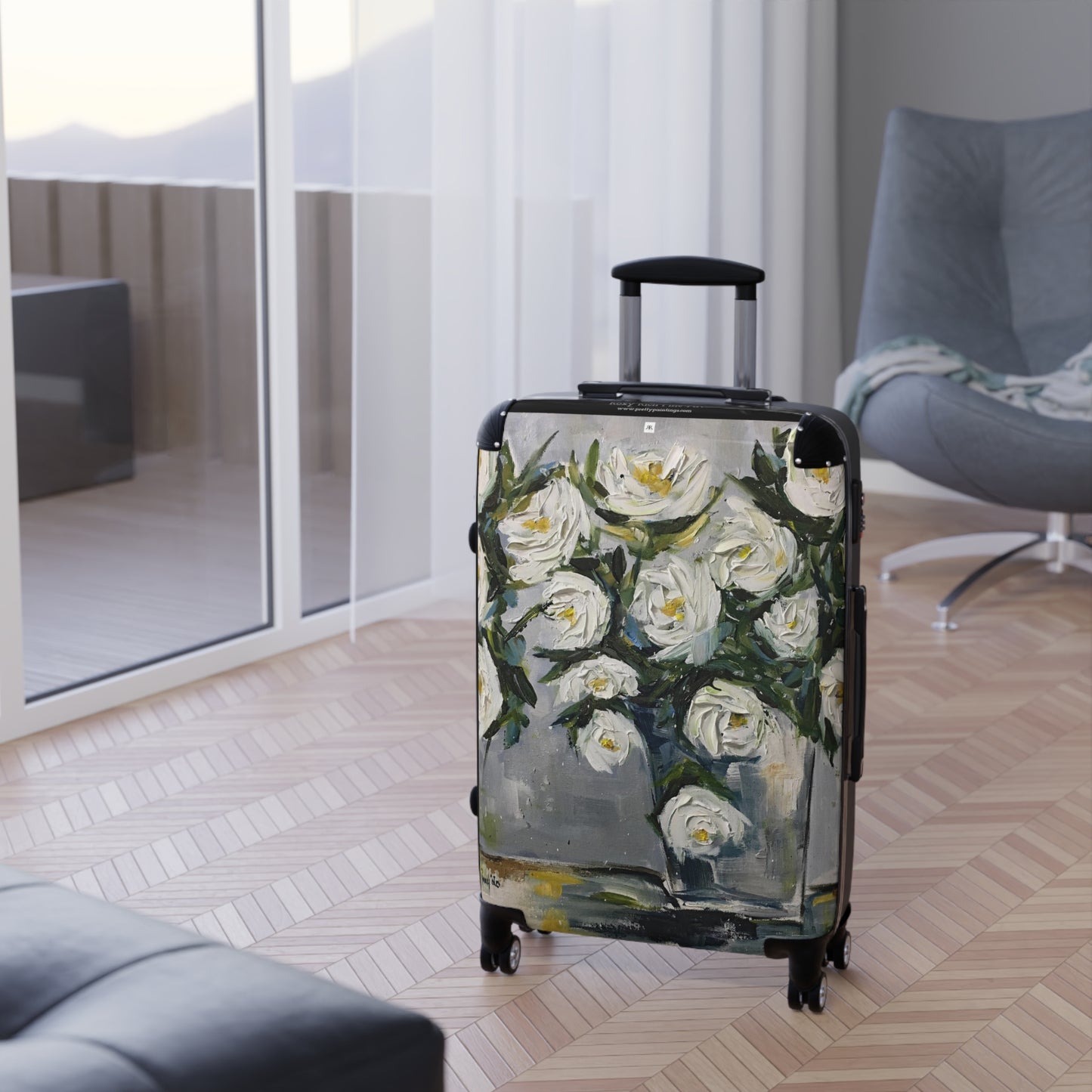 Shabby Gardenias Carry on Suitcase (three sizes)
