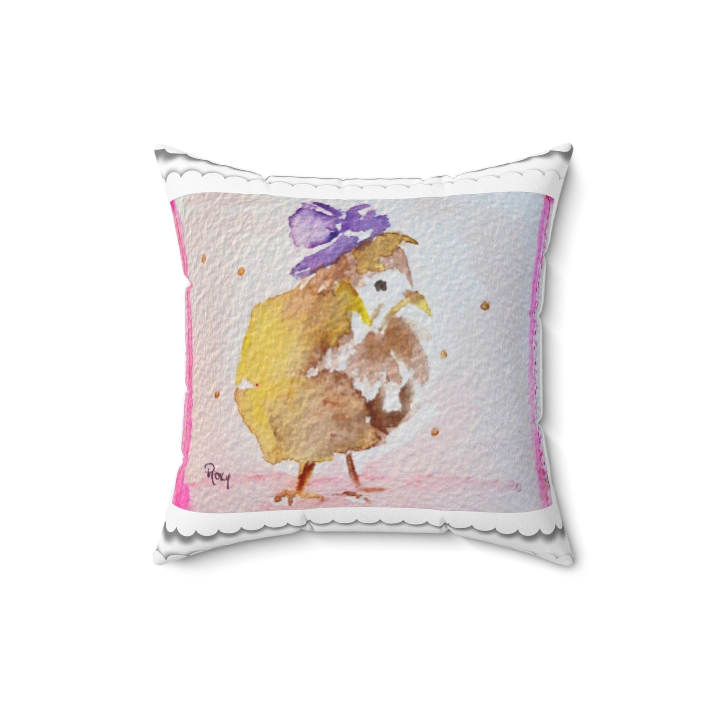 Fascinating Chick Indoor Spun Polyester Square Pillow