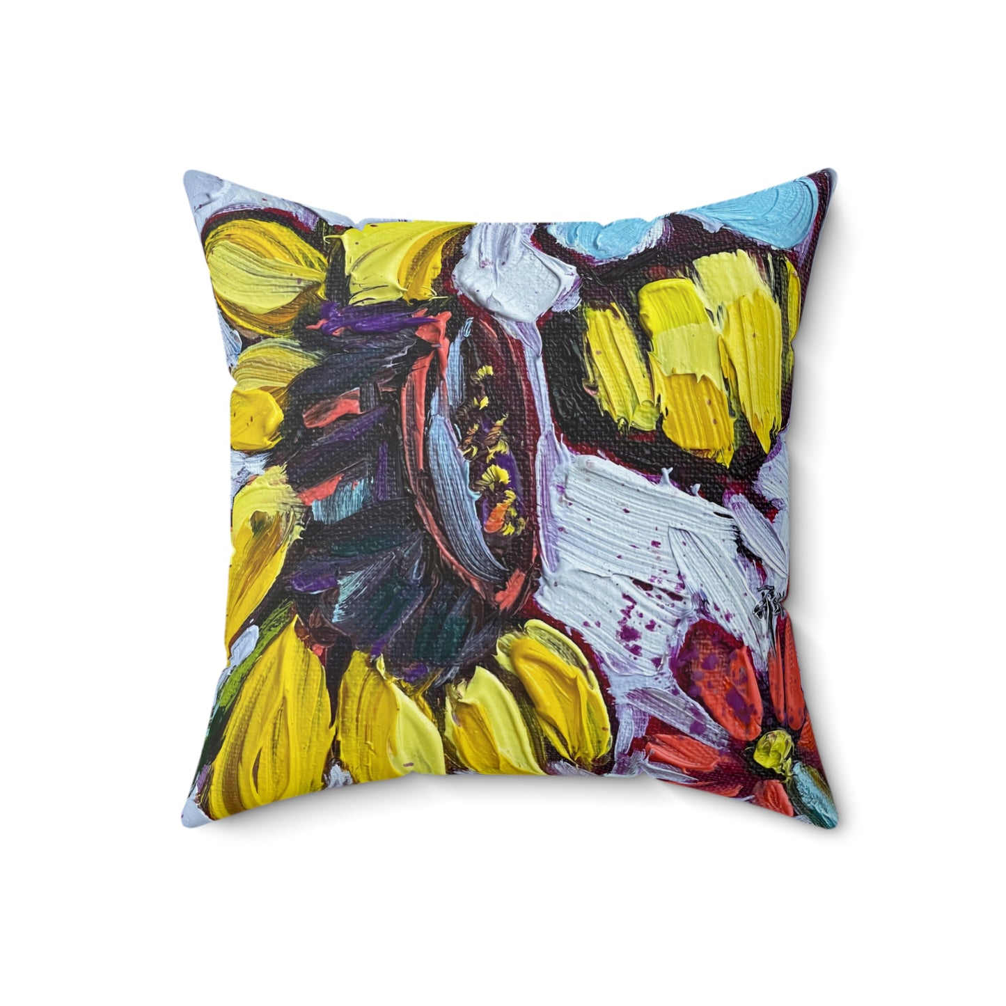 Sun Bee Indoor Spun Polyester Square Pillow