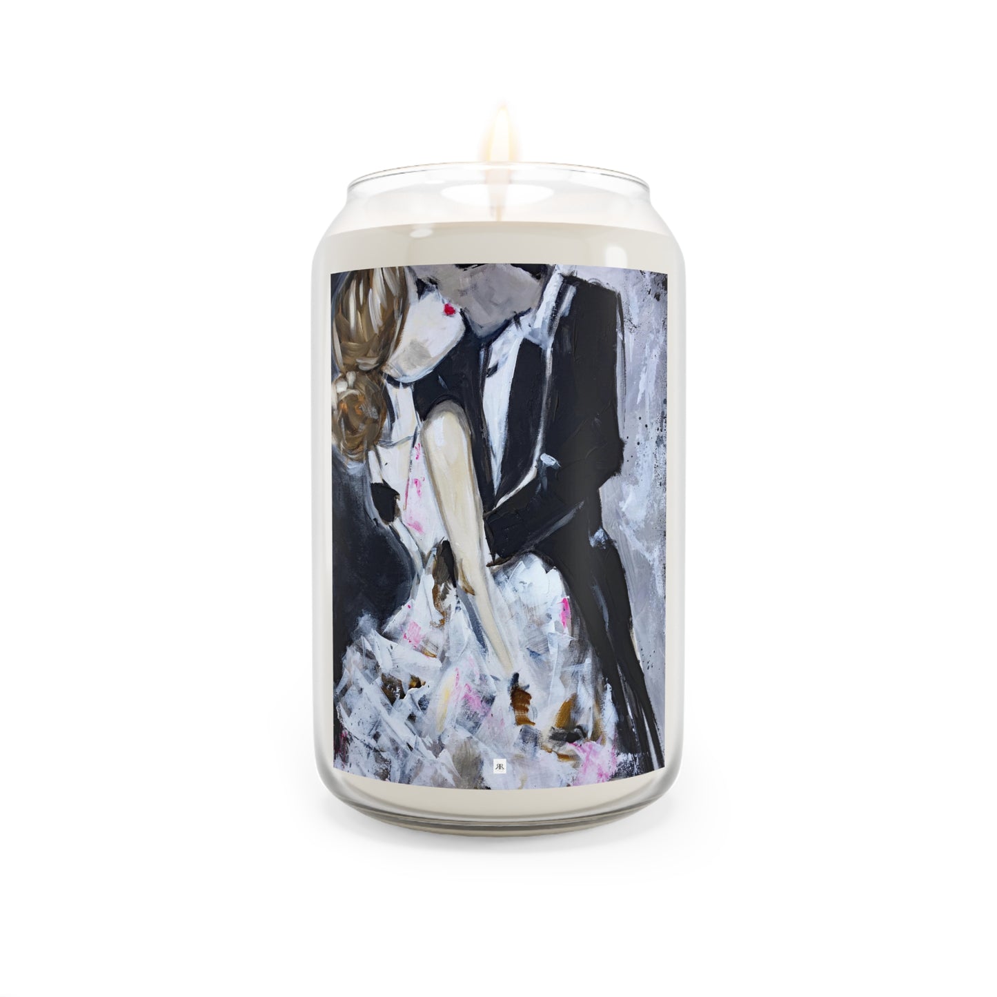 Love Wedding Couple Bride and Groom Kissing Scented Candle, 13.75oz