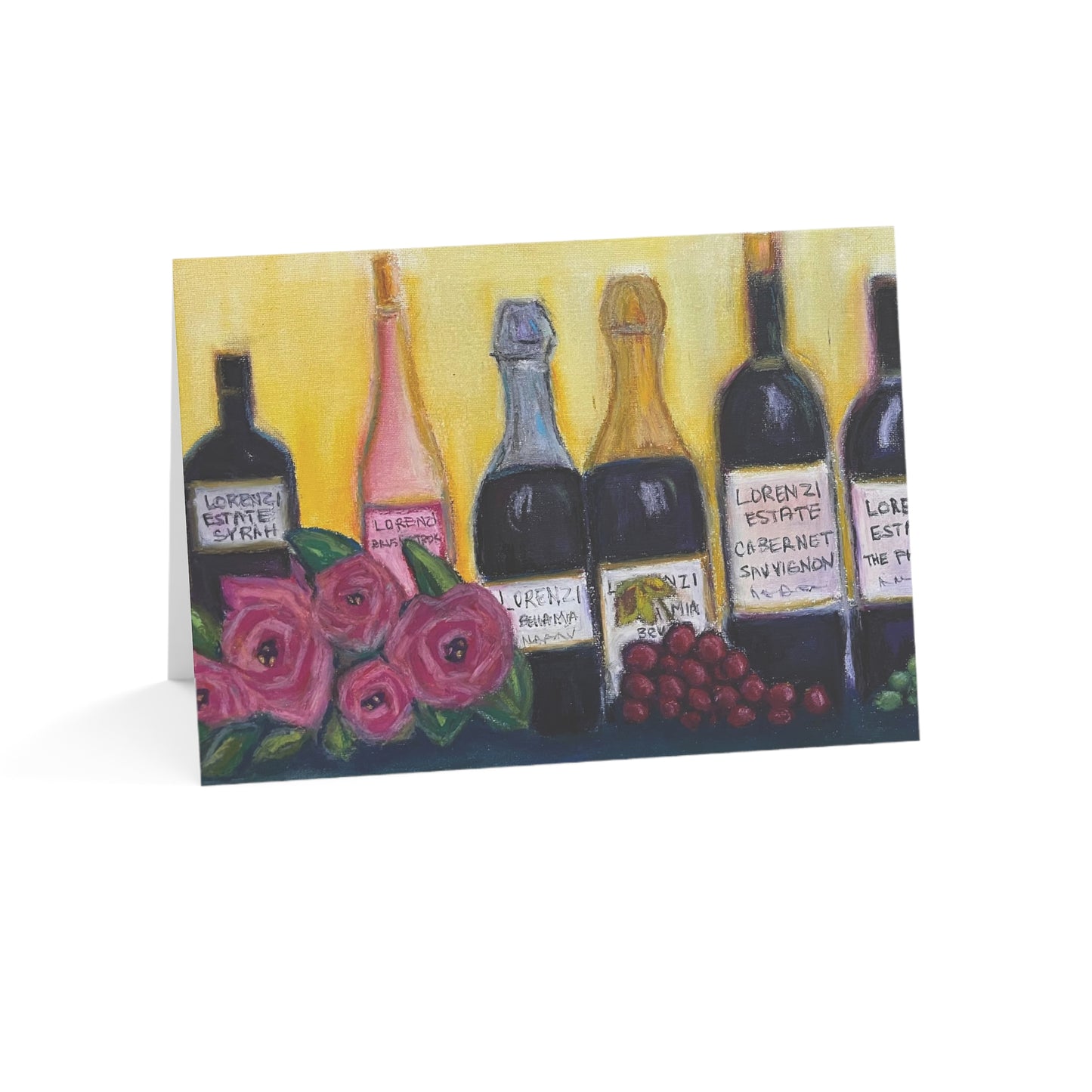 Lorenzi Estate Vino y Rosas Tarjetas de felicitación