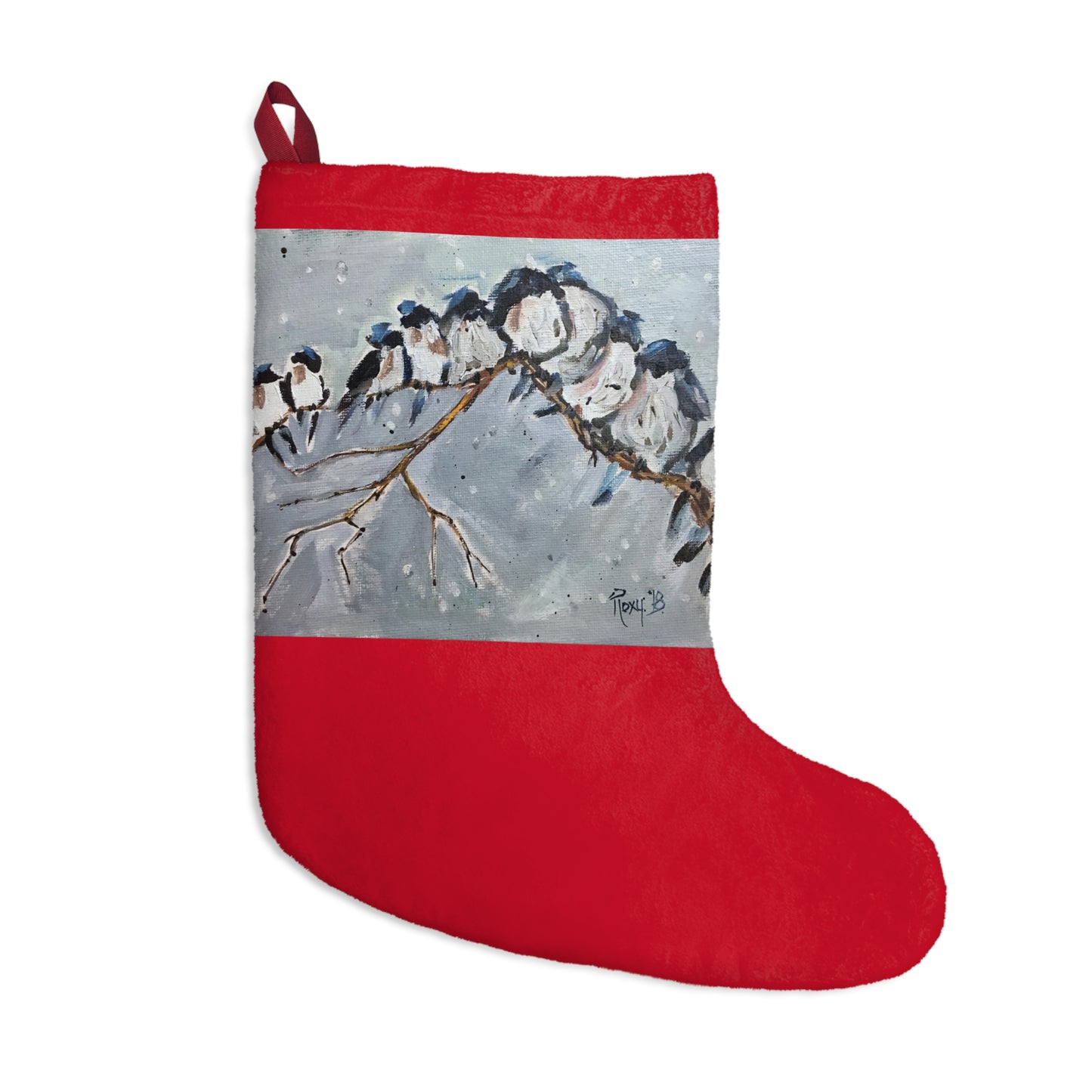 Group Hug Snowy Fairy Wrens Christmas Stocking