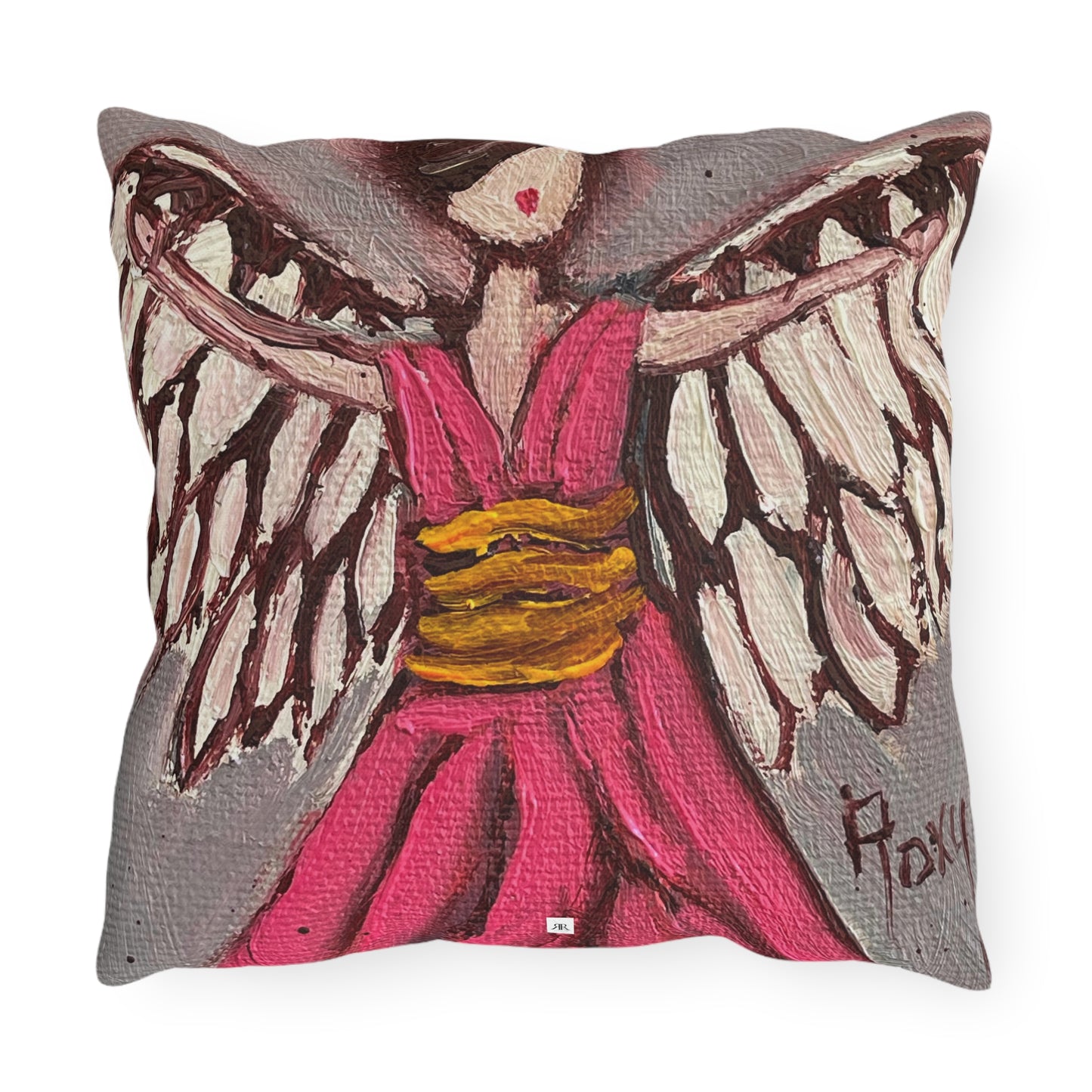 Pink Angel Outdoor Pillows