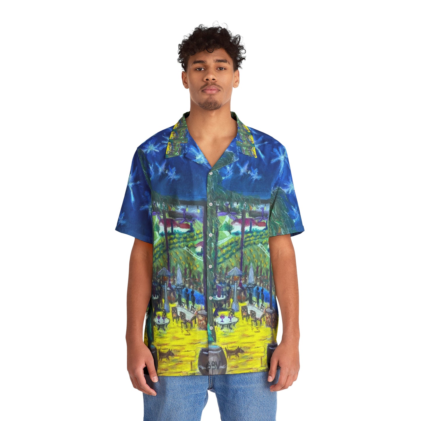 Crepúsculo en Temecula GBV camisa hawaiana para hombre