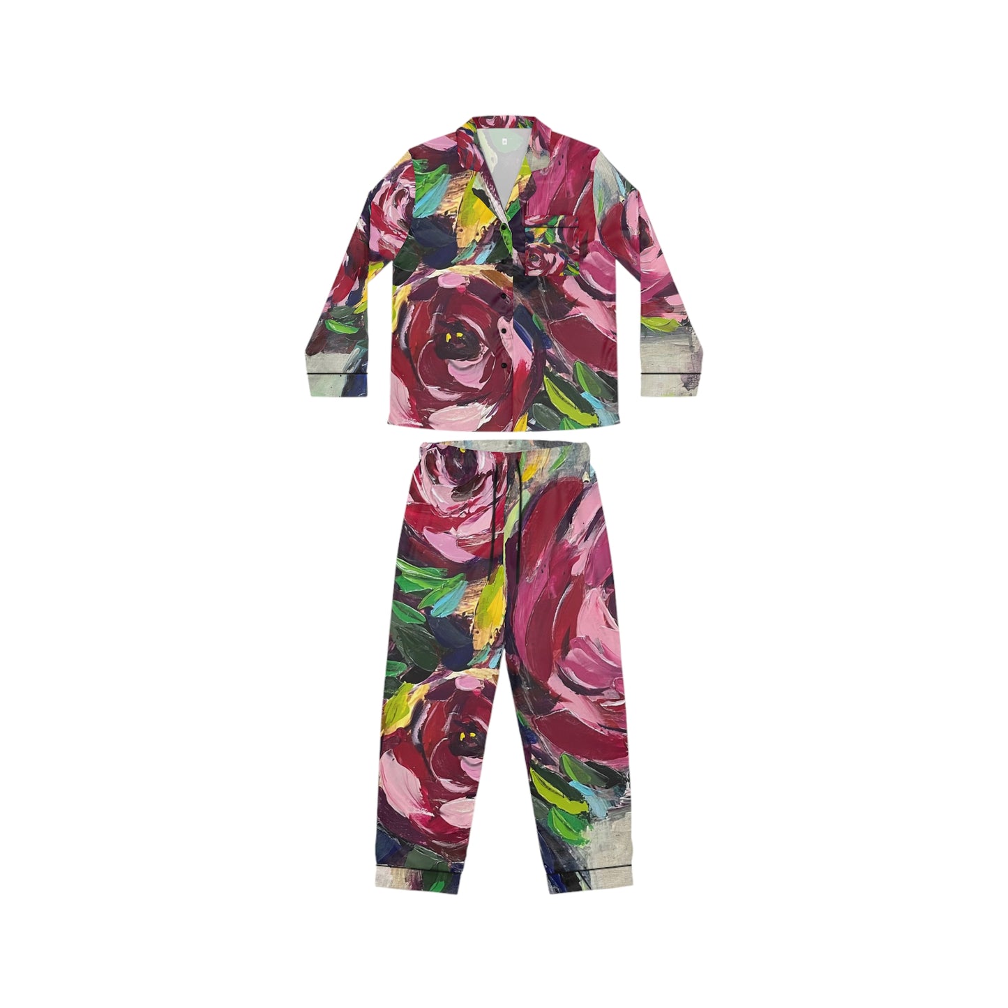 Satin Pajamas - Shabby Pink Roses