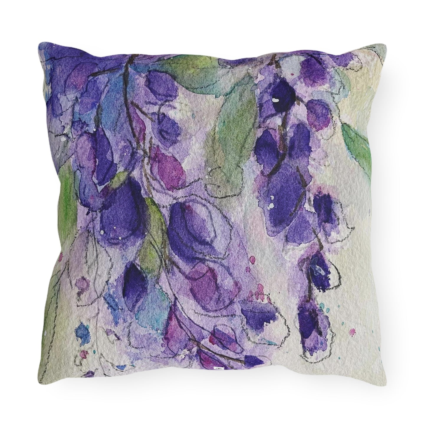 Purple Wisteria Outdoor Pillows