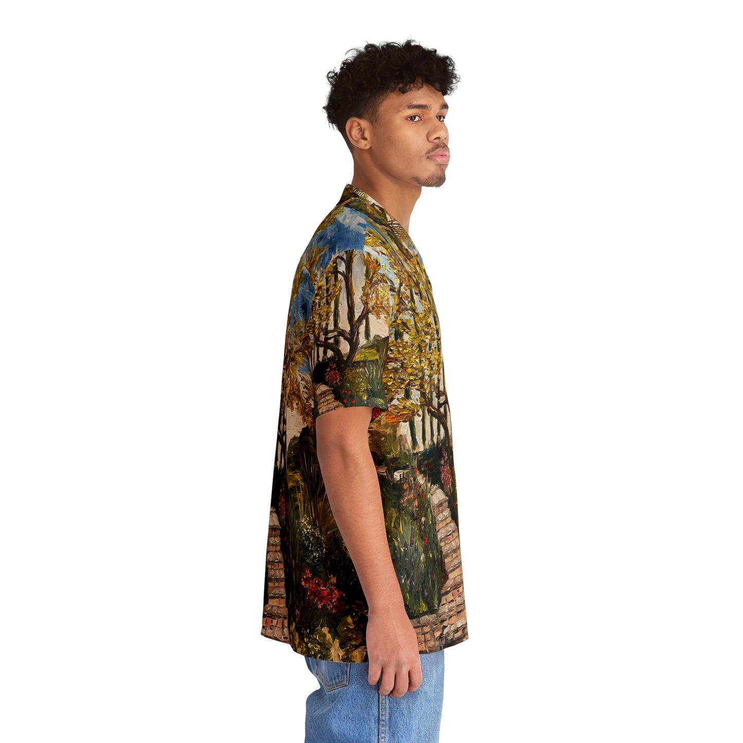 The Tree and Garden at GBV Winery Temecula Men's Hawaiian Shirt