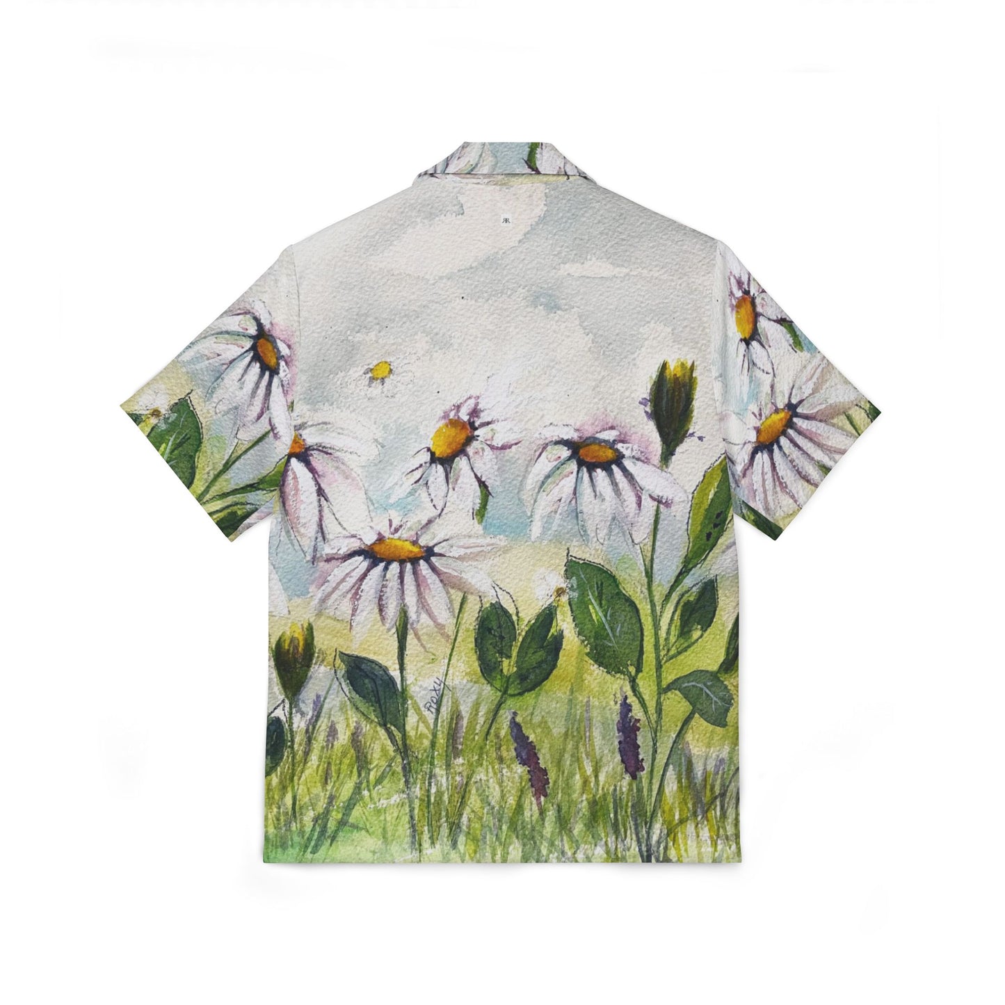 Men's Hawaiian Camp Shirt (AOP)-Daisy Meadow