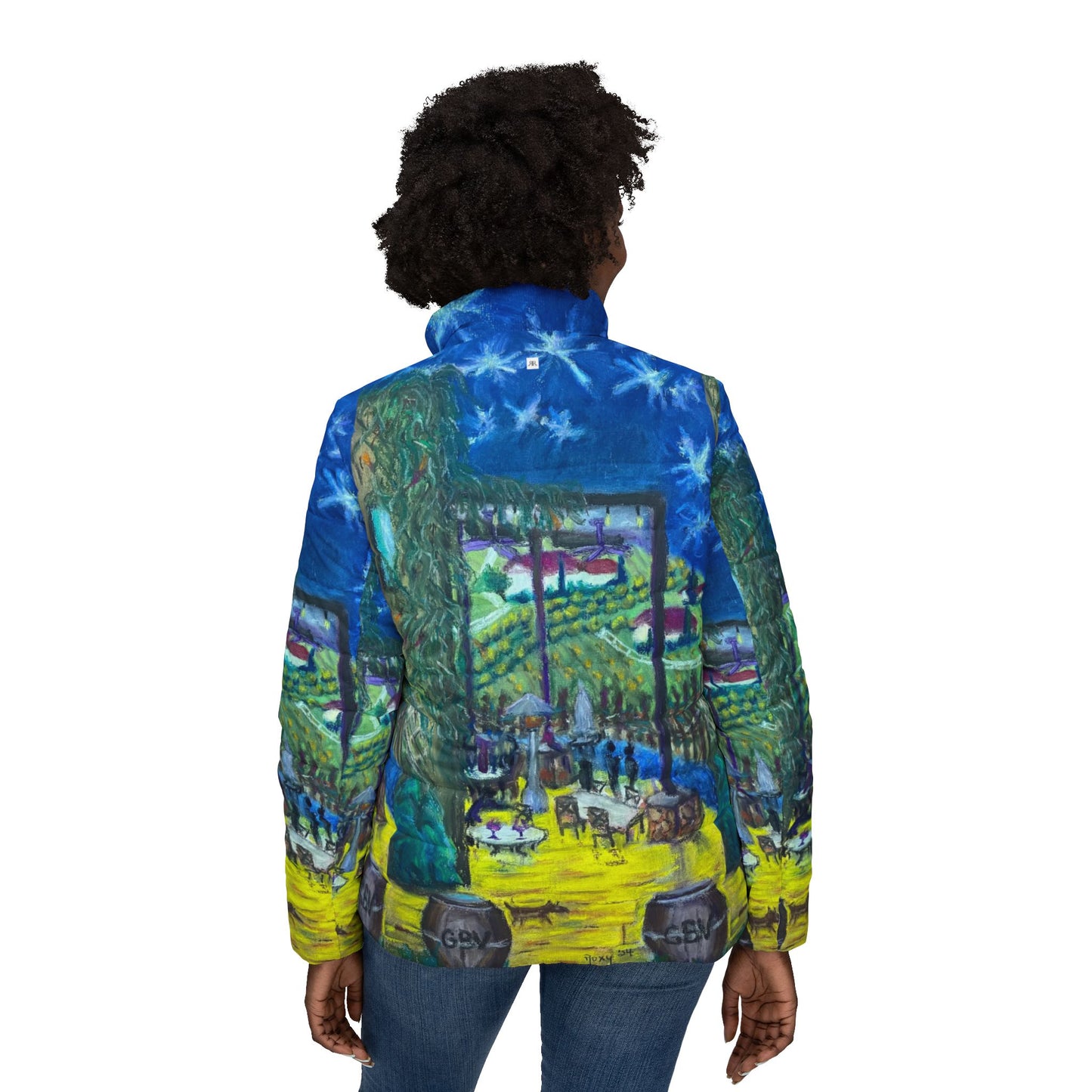 Women's Puffer Jacket - Roxy Rich Fine Art -Twilight in Temecula-GBV