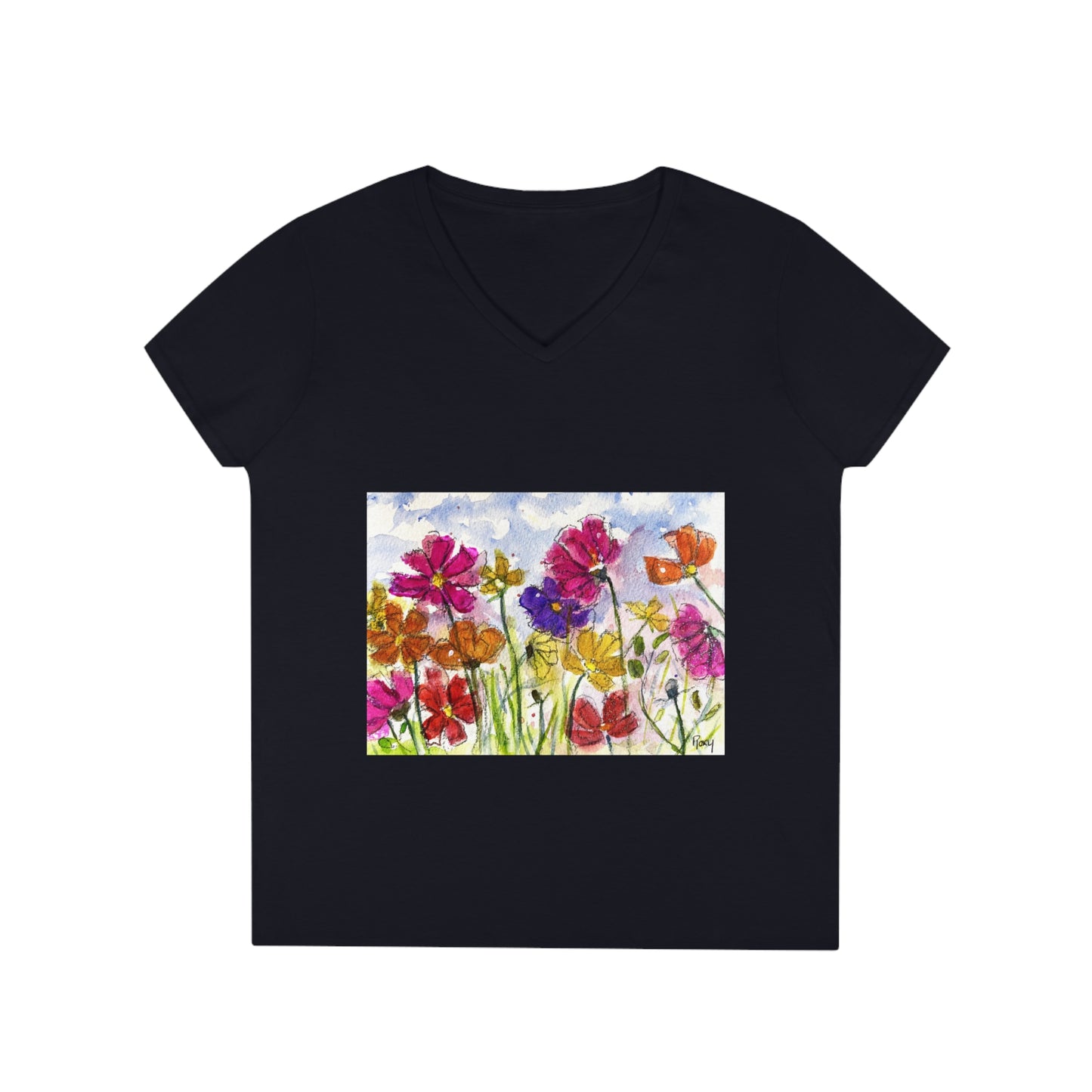 Cosmos Garden Ladies' V-Neck T-Shirt