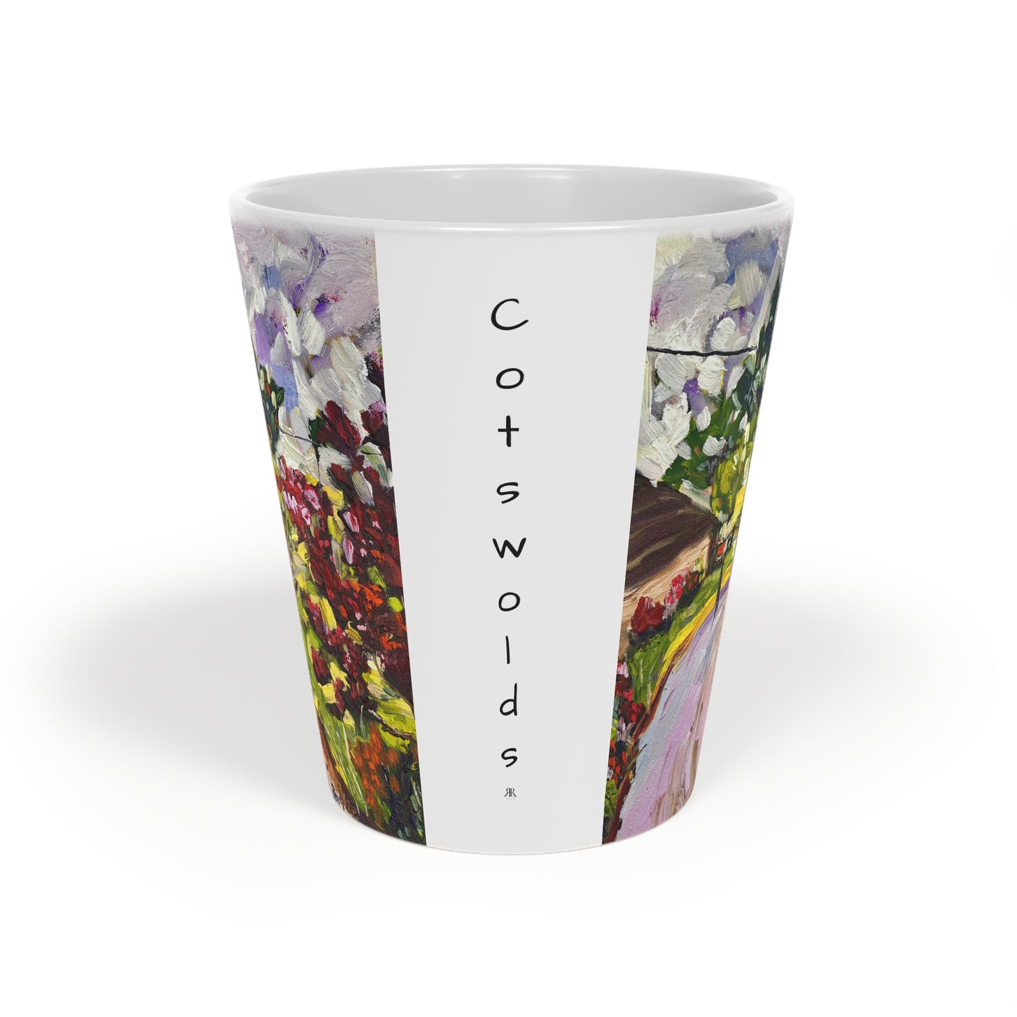 Latte Mug, 12oz-Dreamy Walk in Churchill-Cotswolds