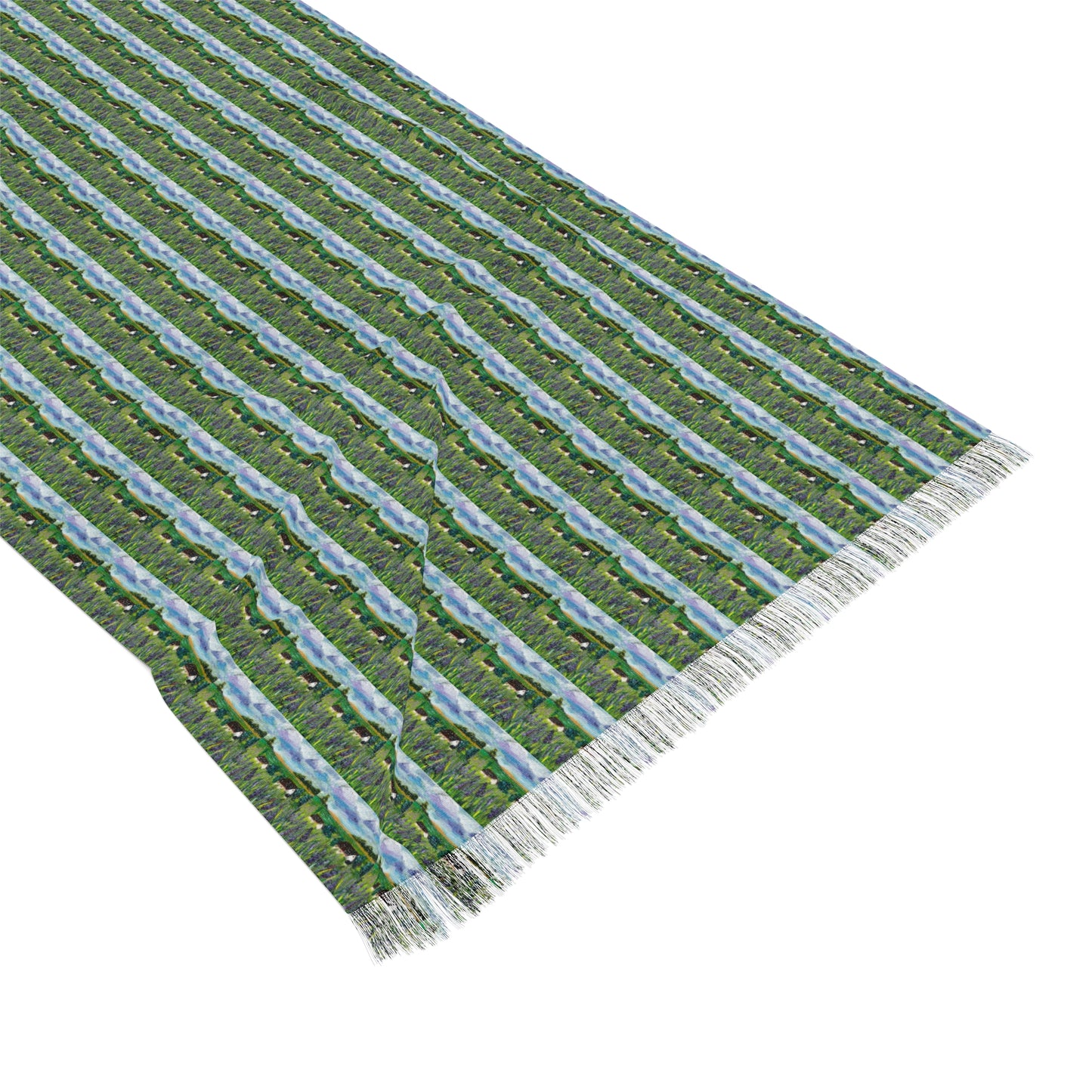 Colorful Scarf — Artistic Lightweight Neck Wrap- Cotswolds Lavender