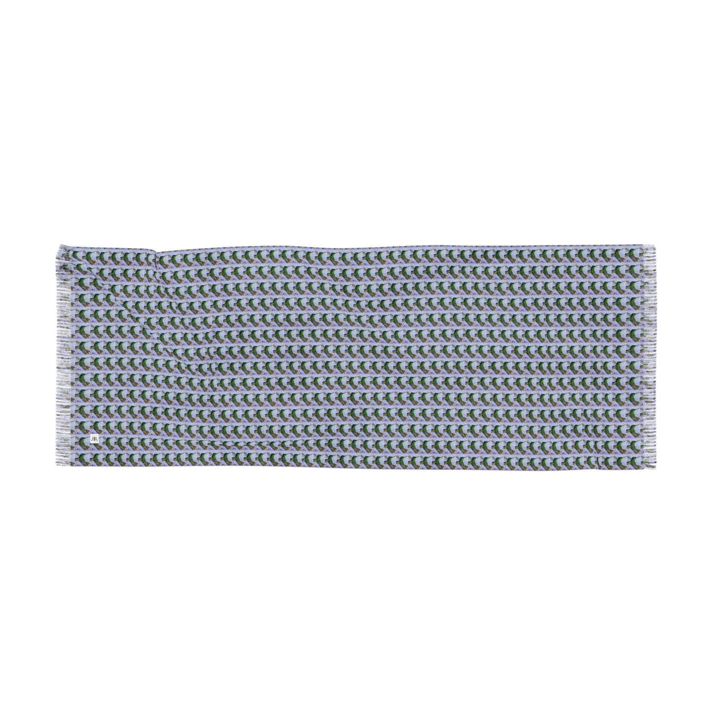 Colorful Scarf — Artistic Lightweight Neck Wrap- Hummingbird in Flight