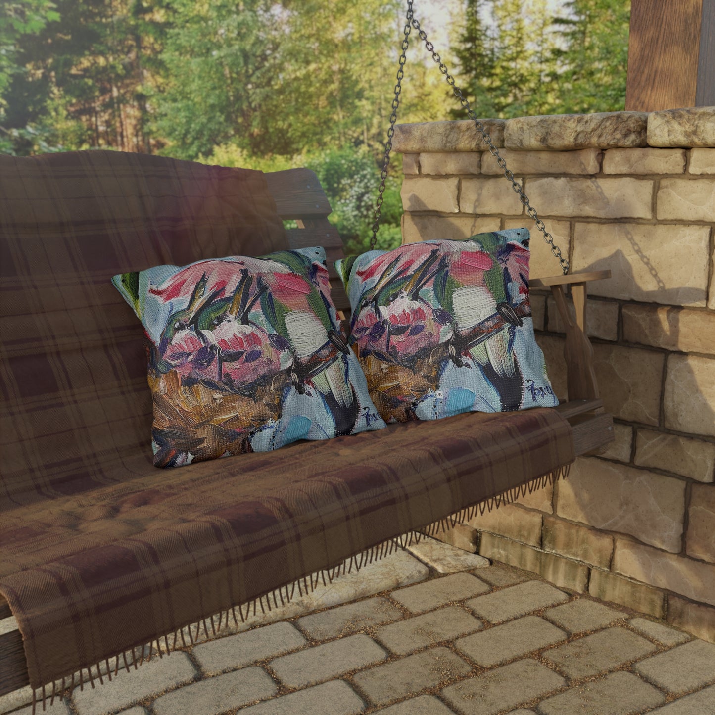 Hungry Hummers Outdoor Pillows