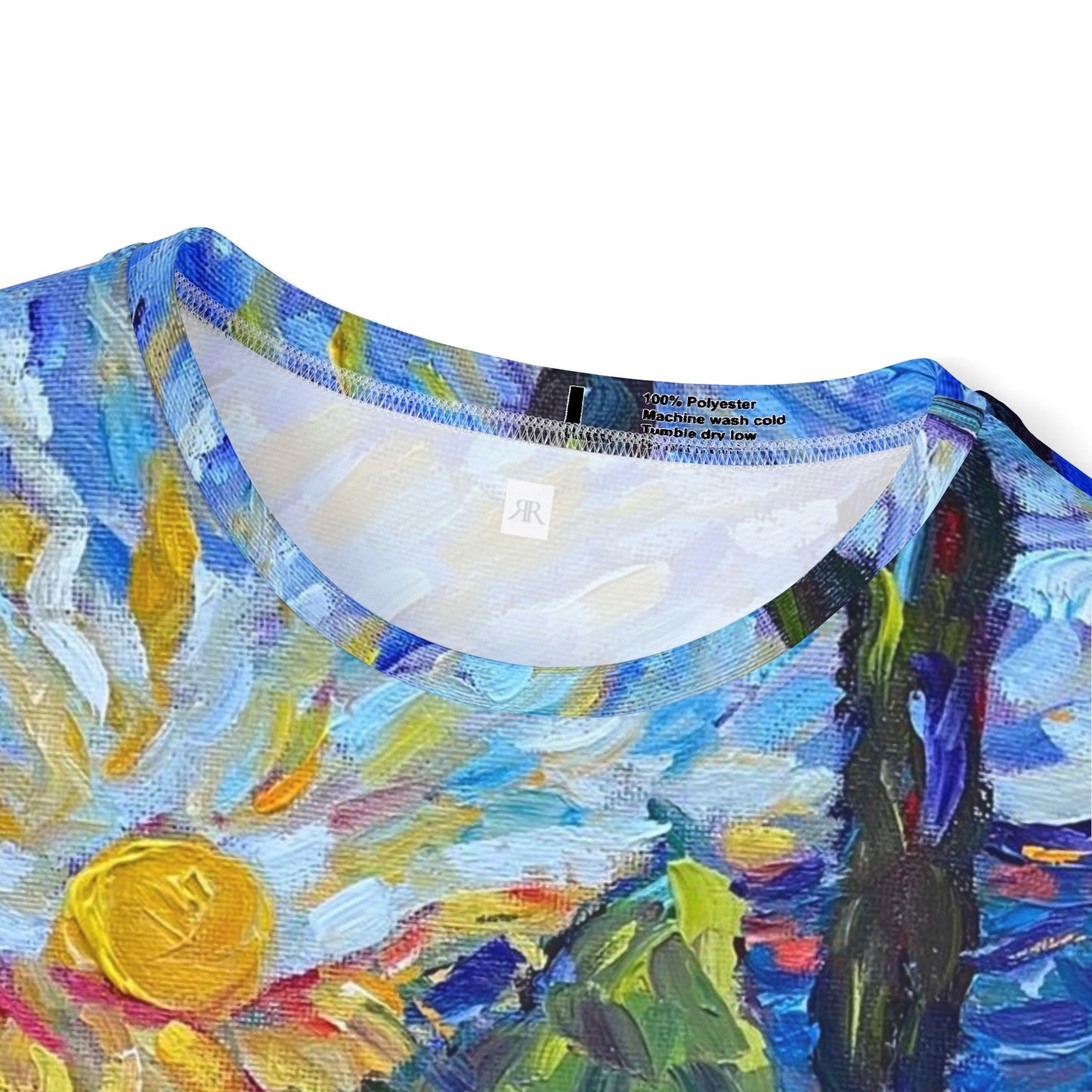 Men's Sports Jersey - Sunny Cypresses, Colorful Contemporary Impressionism Design