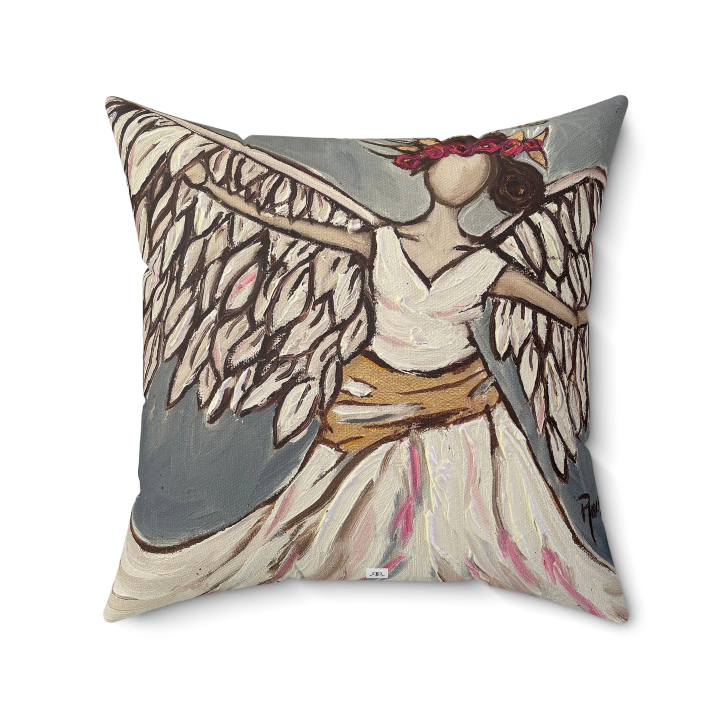 Angel Rising Indoor Spun Polyester Square Pillow