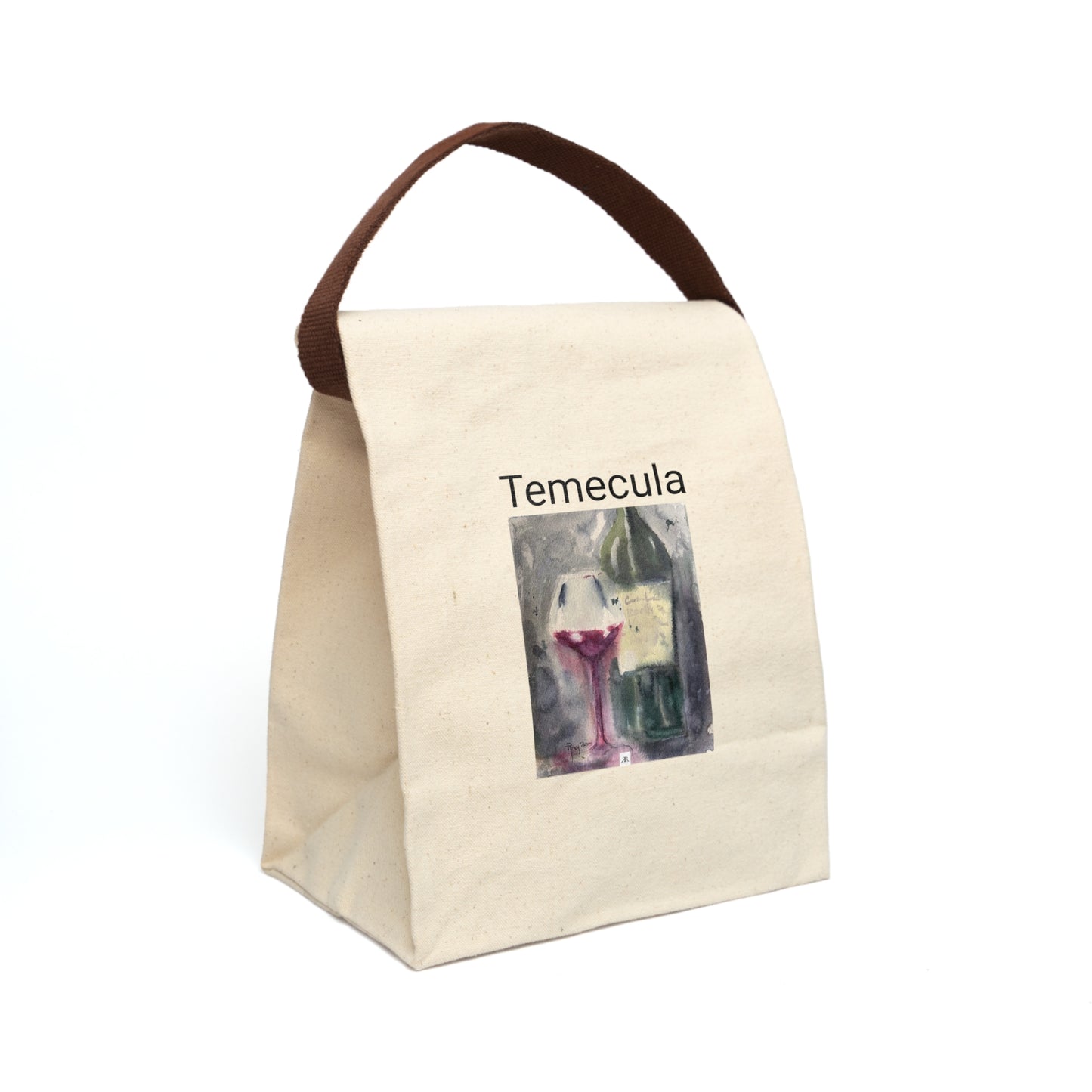 Temecula Souvenir Canvas Lunch Bag With Strap