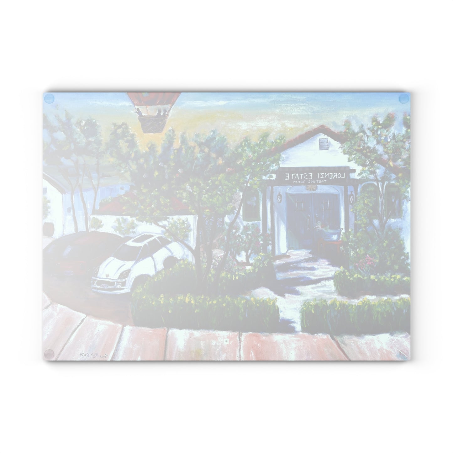 Glass Cutting Board-Lorenzi Estate Winery Tasting Room 2024