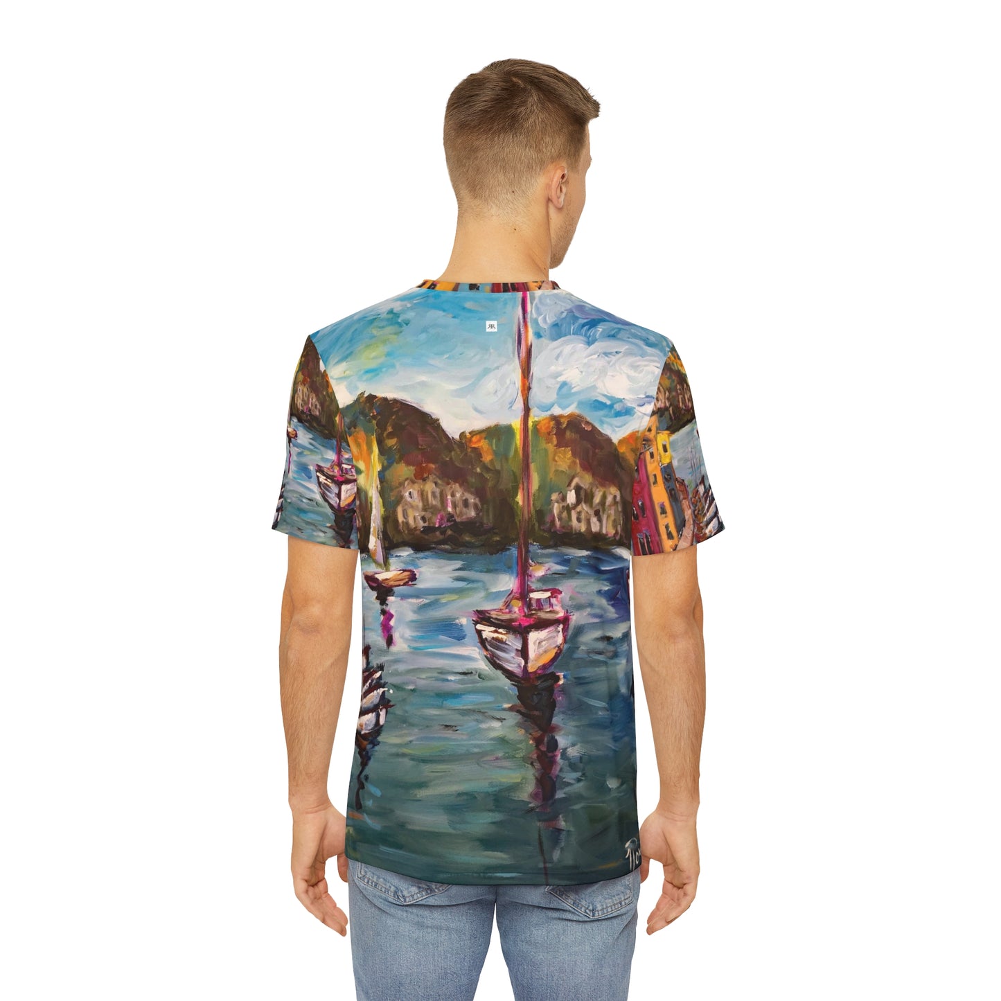 Men's Poly Tee - Portofino Harbor-Italy